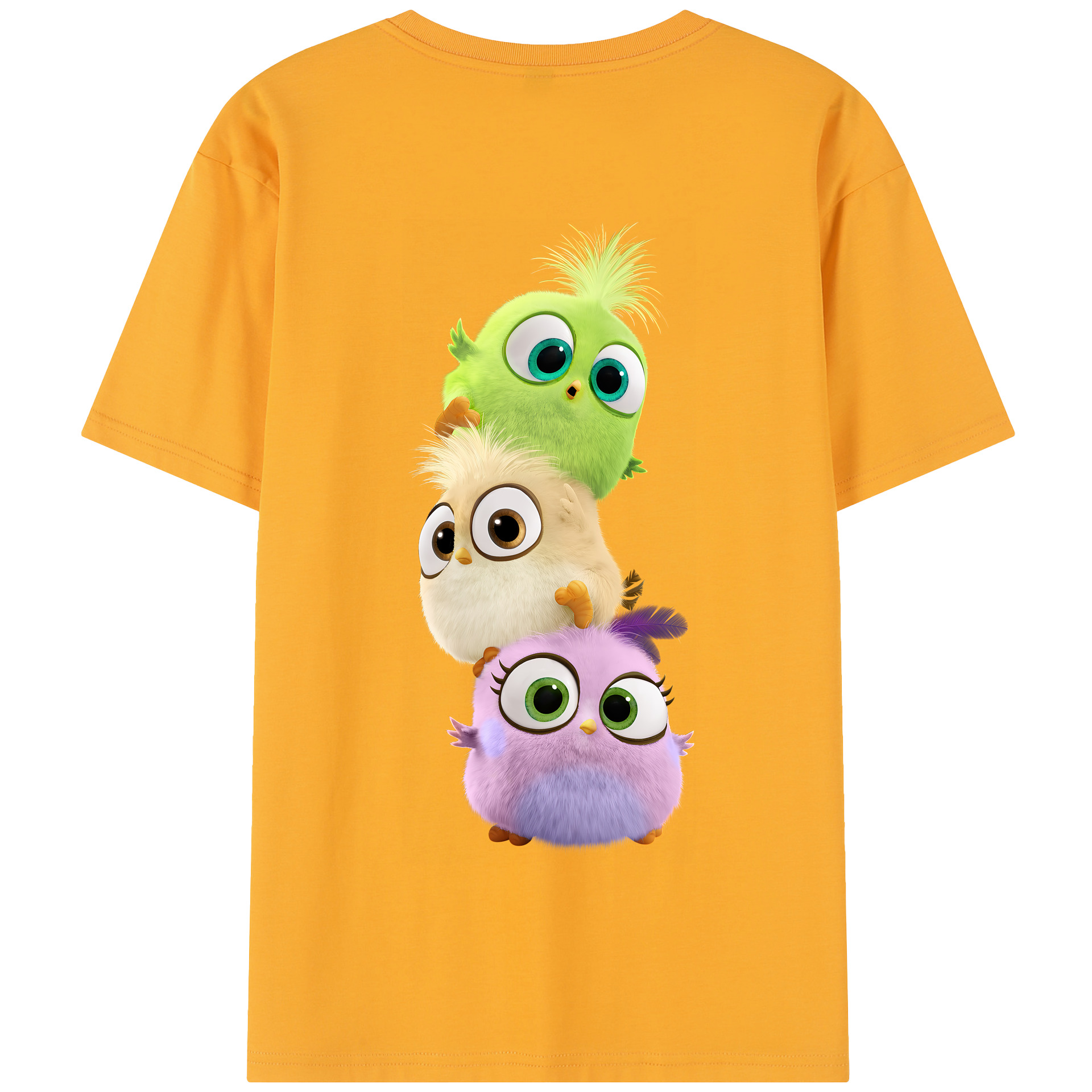 （画像用） Angry Birds アングリーバード 綿100％半袖Tシャツ（背面プリント）