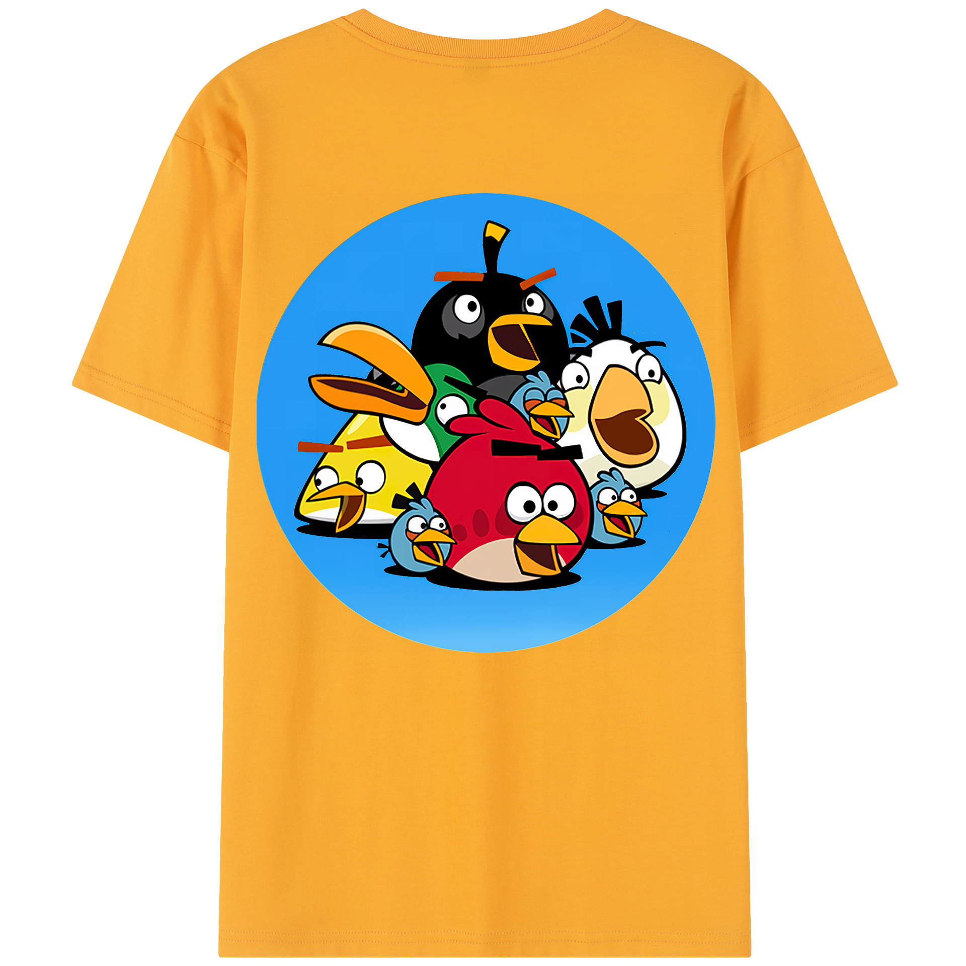 （画像用） Angry Birds アングリーバード 綿100％半袖Tシャツ（背面プリント）