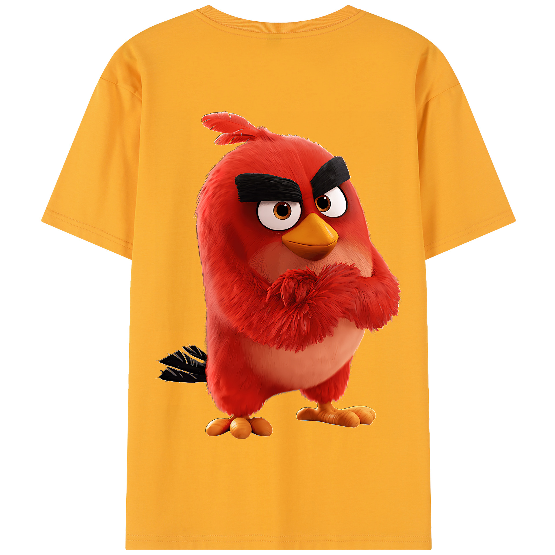 （画像用） Angry Birds アングリーバード 綿100％半袖Tシャツ（背面プリント）