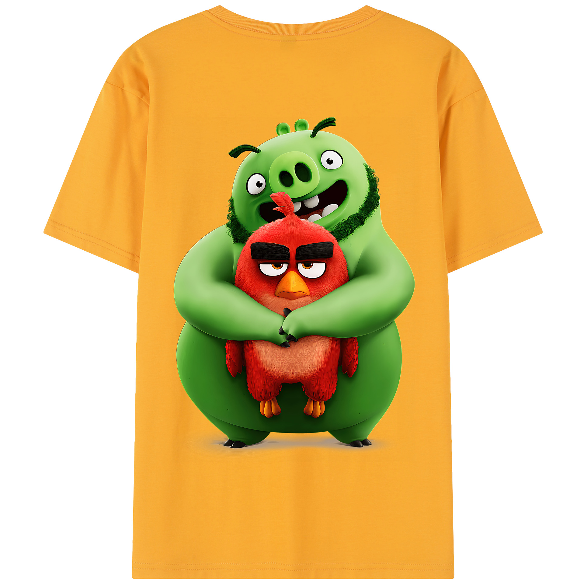 （画像用） Angry Birds アングリーバード 綿100％半袖Tシャツ（背面プリント）