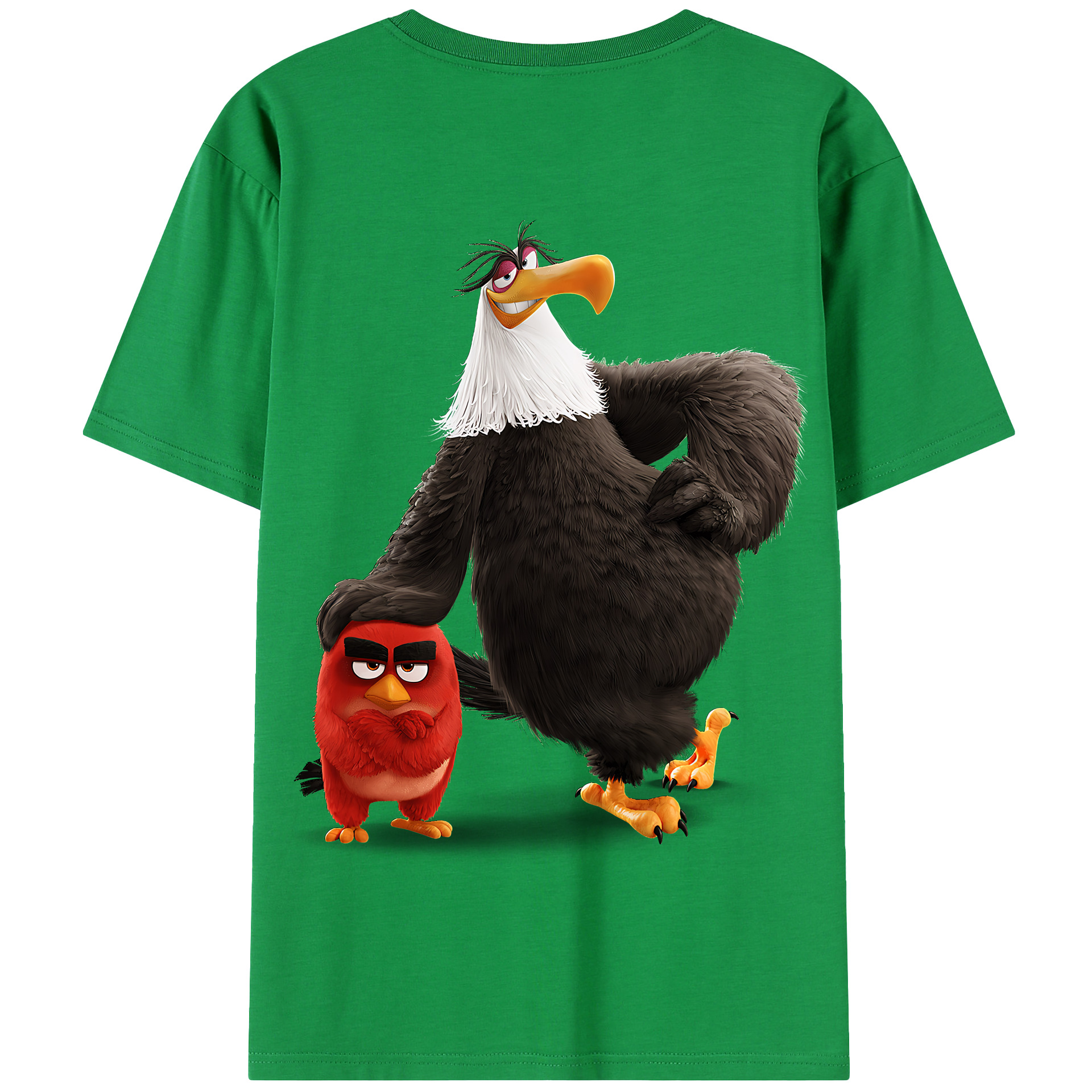 （画像用） Angry Birds アングリーバード 綿100％半袖Tシャツ（背面プリント）