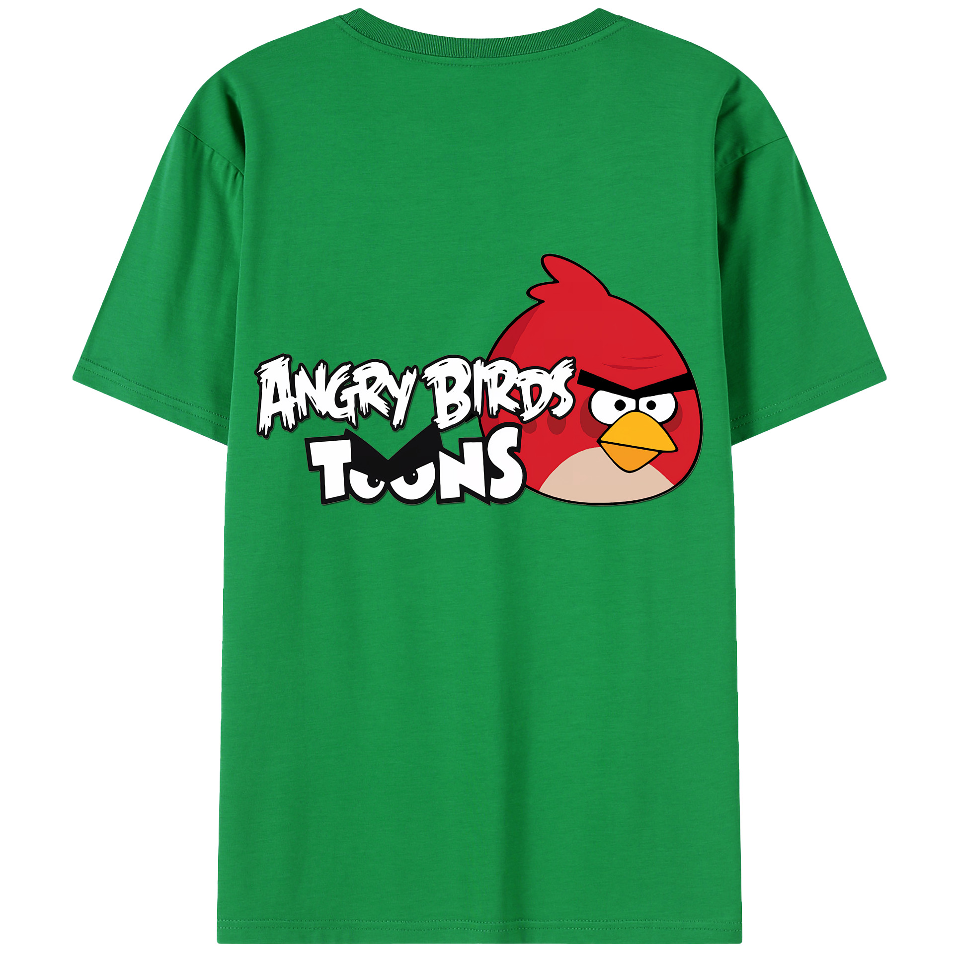 （画像用） Angry Birds アングリーバード 綿100％半袖Tシャツ（背面プリント）