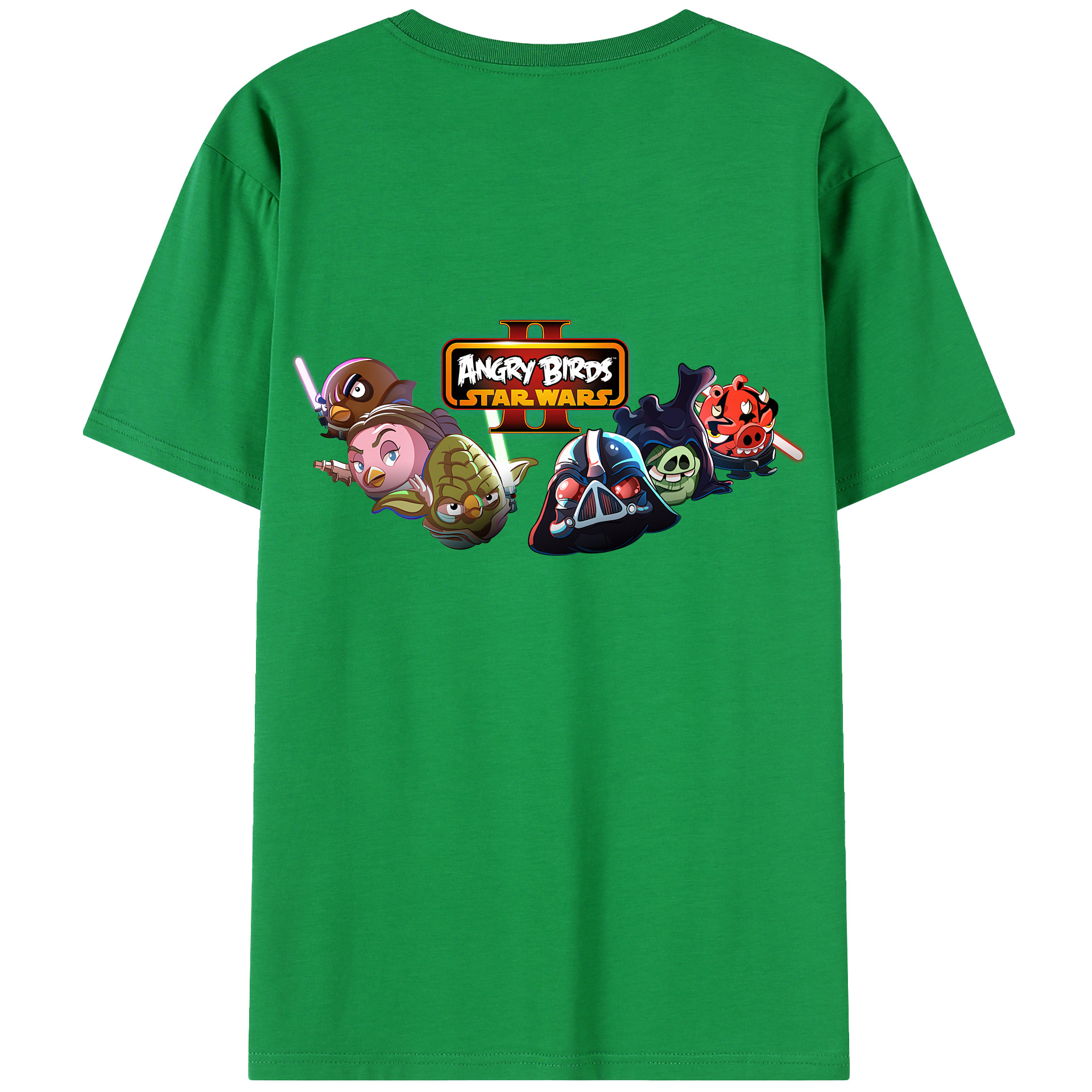 （画像用） Angry Birds アングリーバード 綿100％半袖Tシャツ（背面プリント）