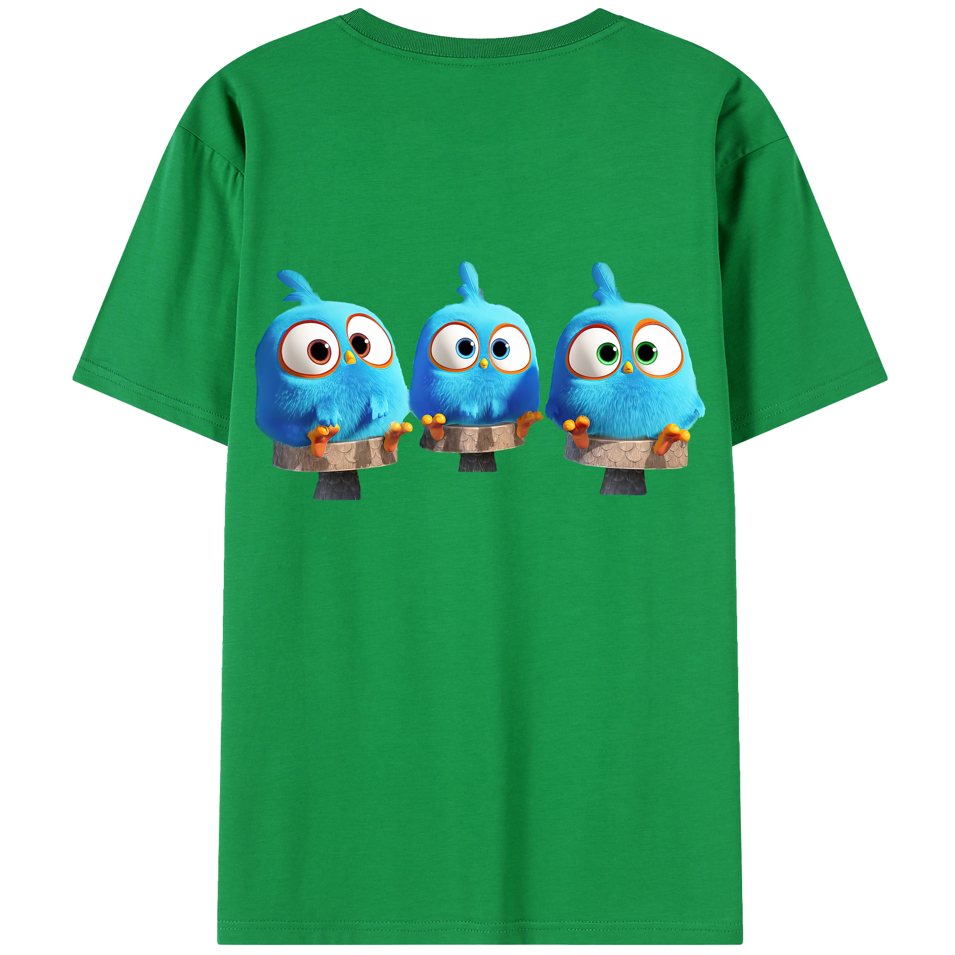 （画像用） Angry Birds アングリーバード 綿100％半袖Tシャツ（背面プリント）
