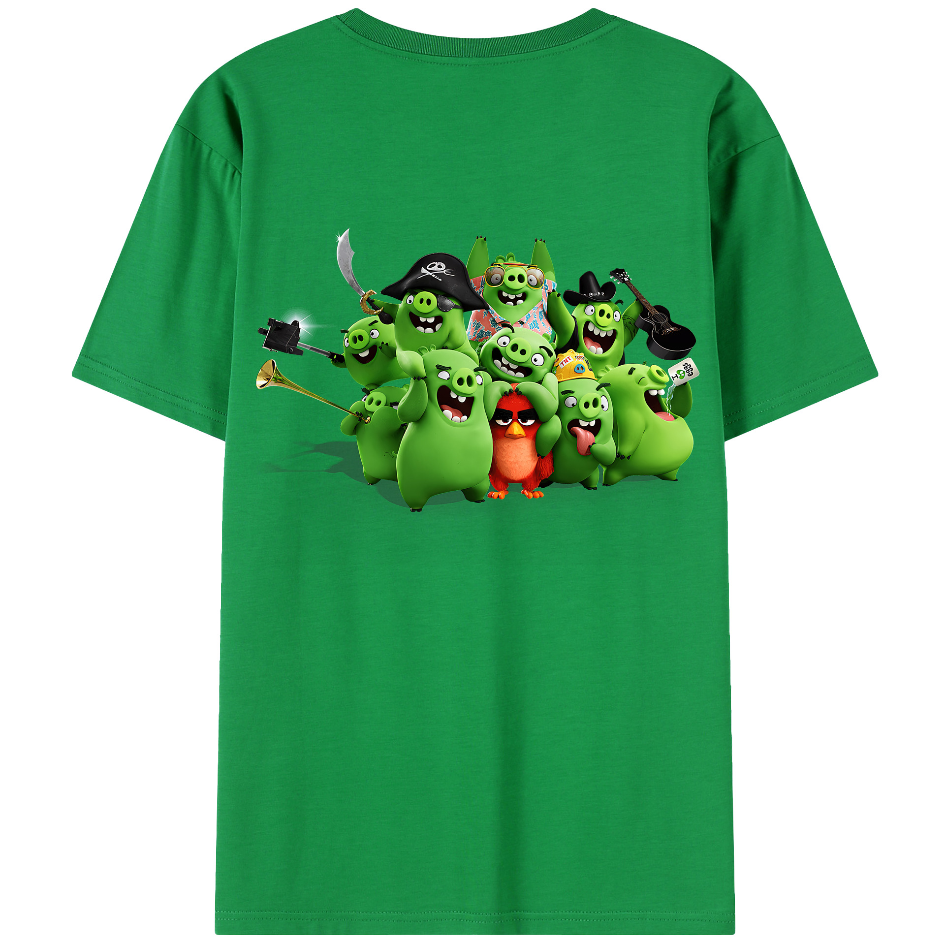 （画像用） Angry Birds アングリーバード 綿100％半袖Tシャツ（背面プリント）
