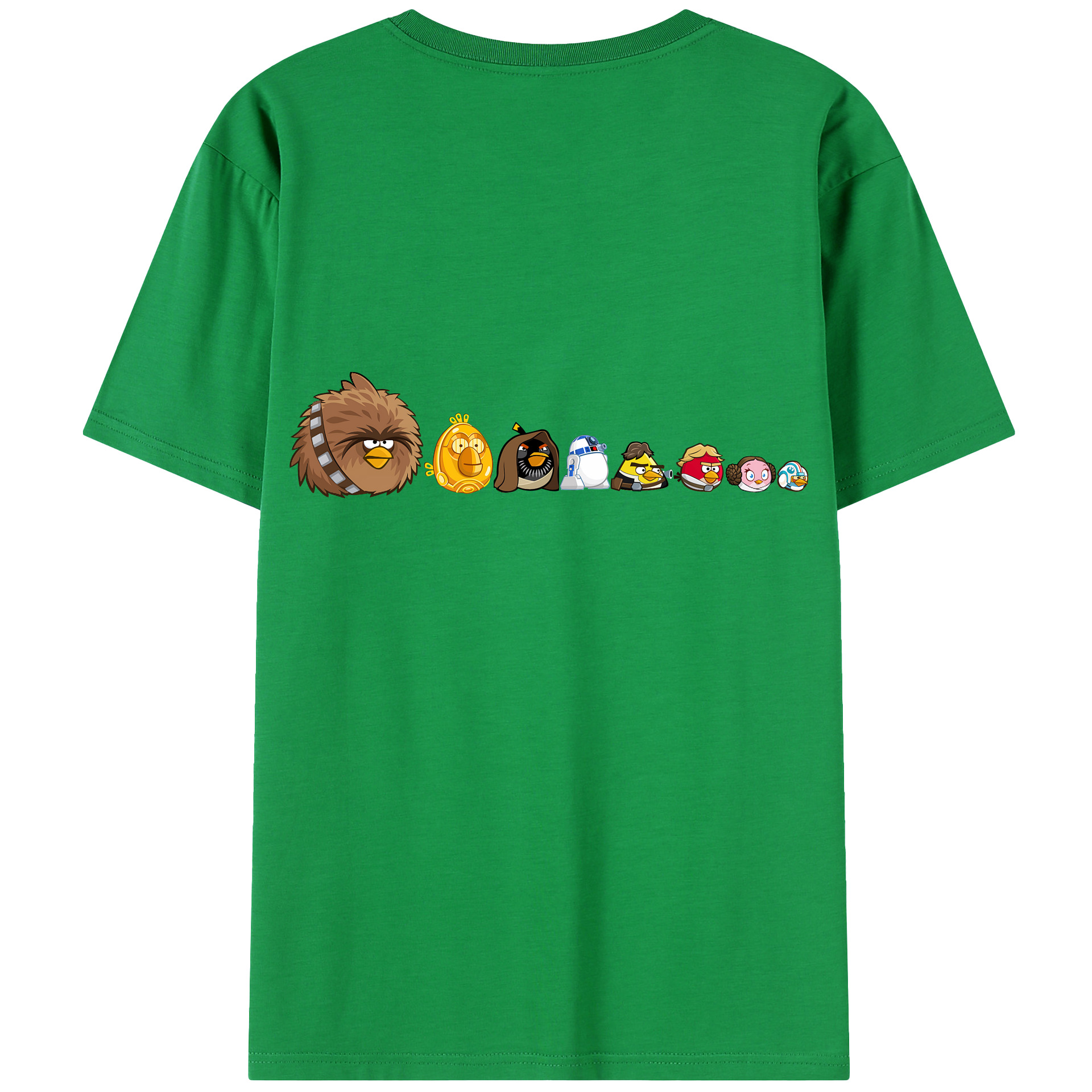 （画像用） Angry Birds アングリーバード 綿100％半袖Tシャツ（背面プリント）
