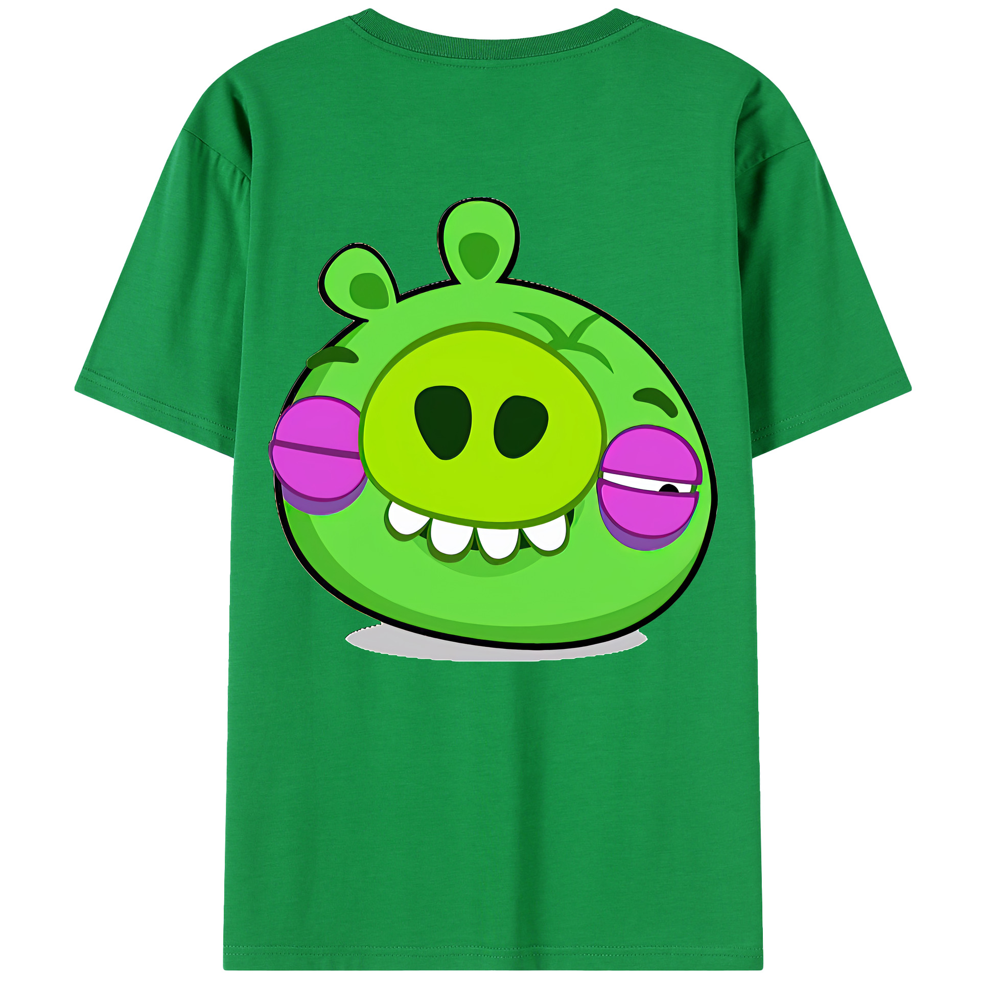 （画像用） Angry Birds アングリーバード 綿100％半袖Tシャツ（背面プリント）