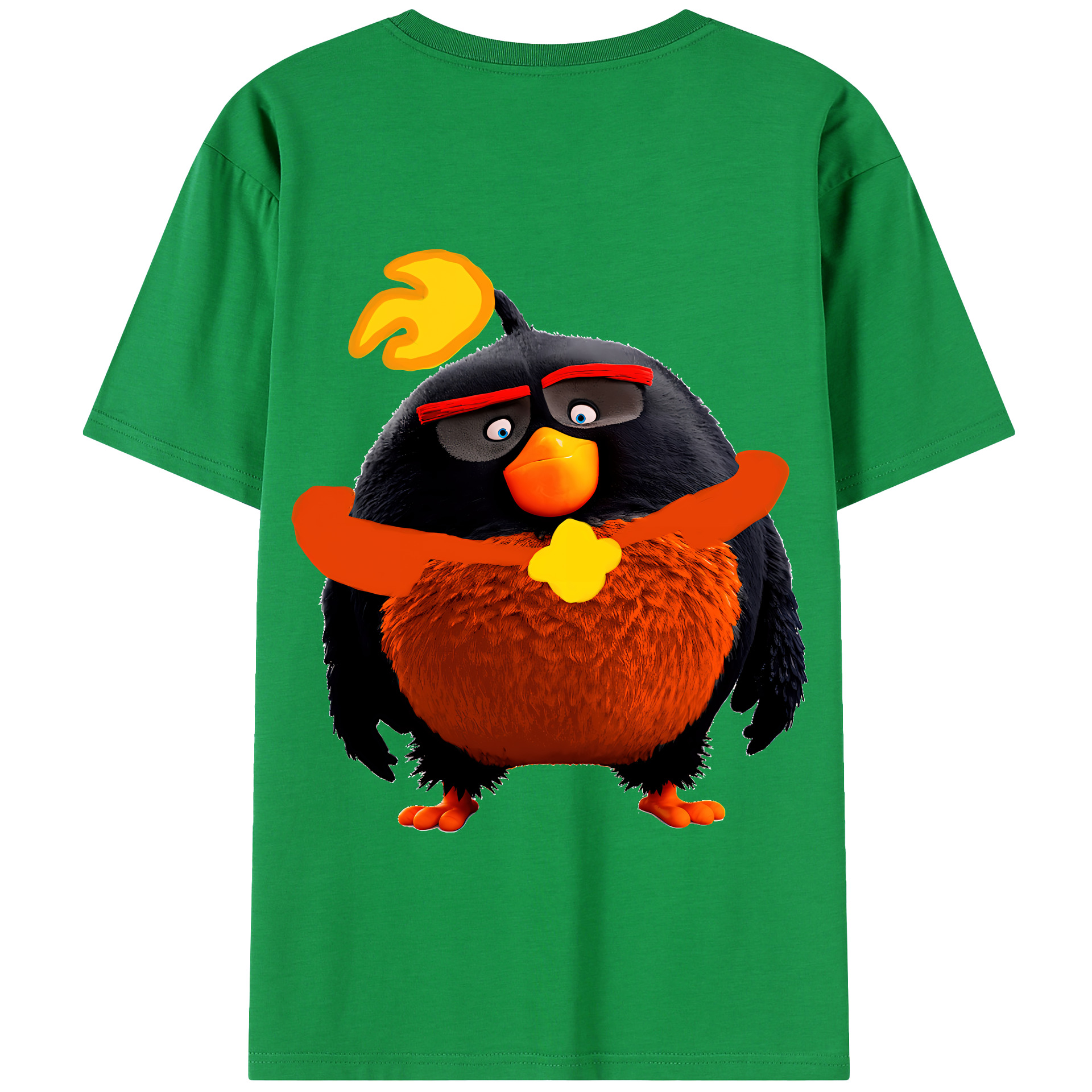 （画像用） Angry Birds アングリーバード 綿100％半袖Tシャツ（背面プリント）
