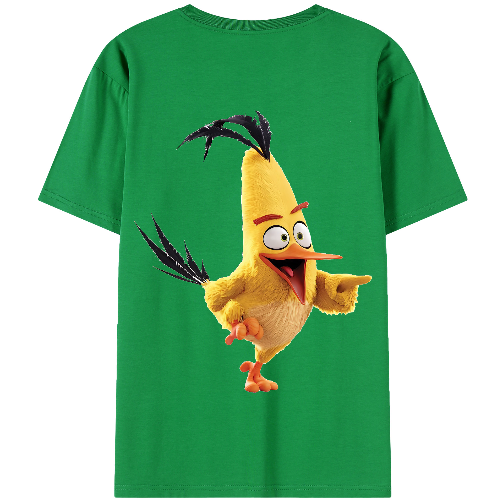 （画像用） Angry Birds アングリーバード 綿100％半袖Tシャツ（背面プリント）