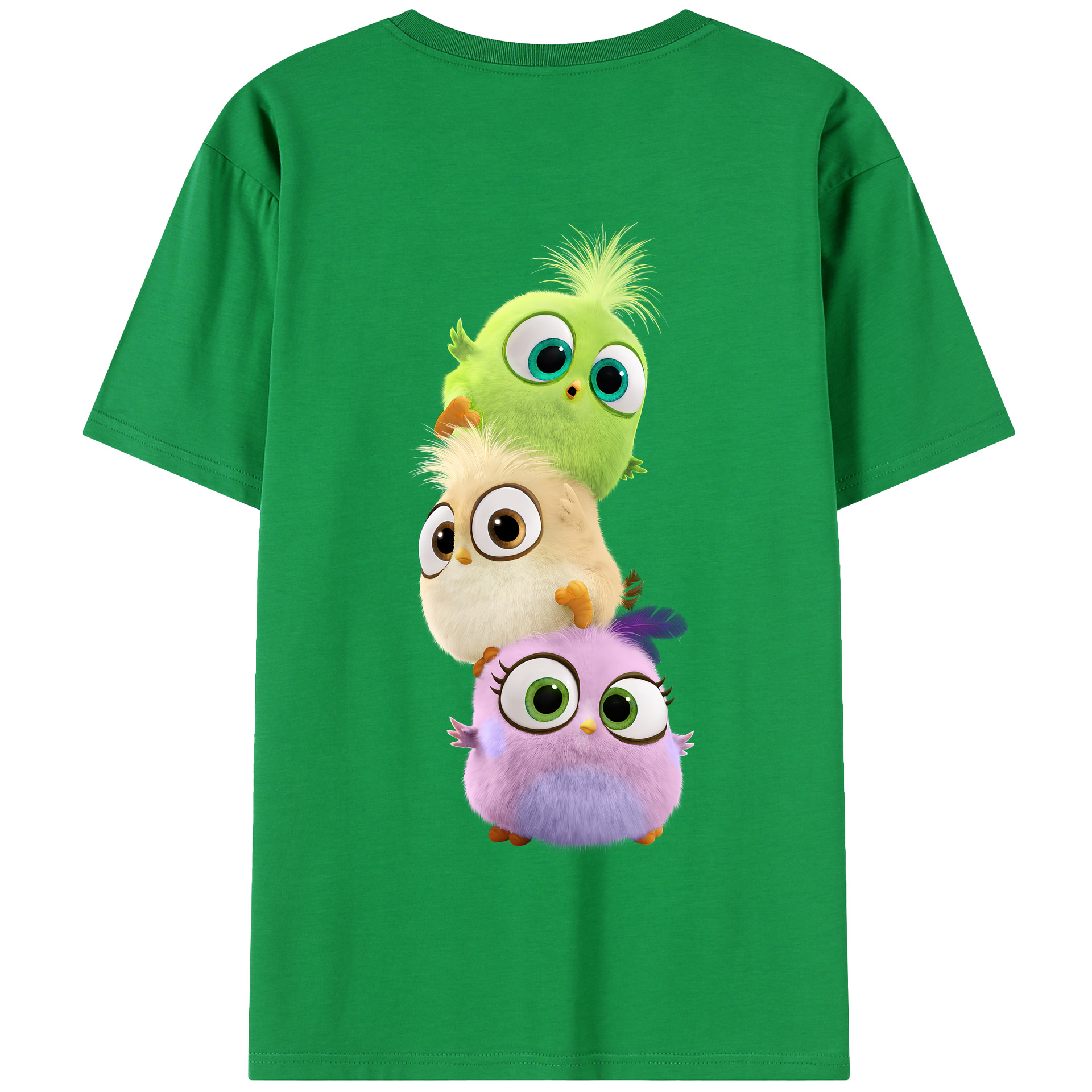 （画像用） Angry Birds アングリーバード 綿100％半袖Tシャツ（背面プリント）