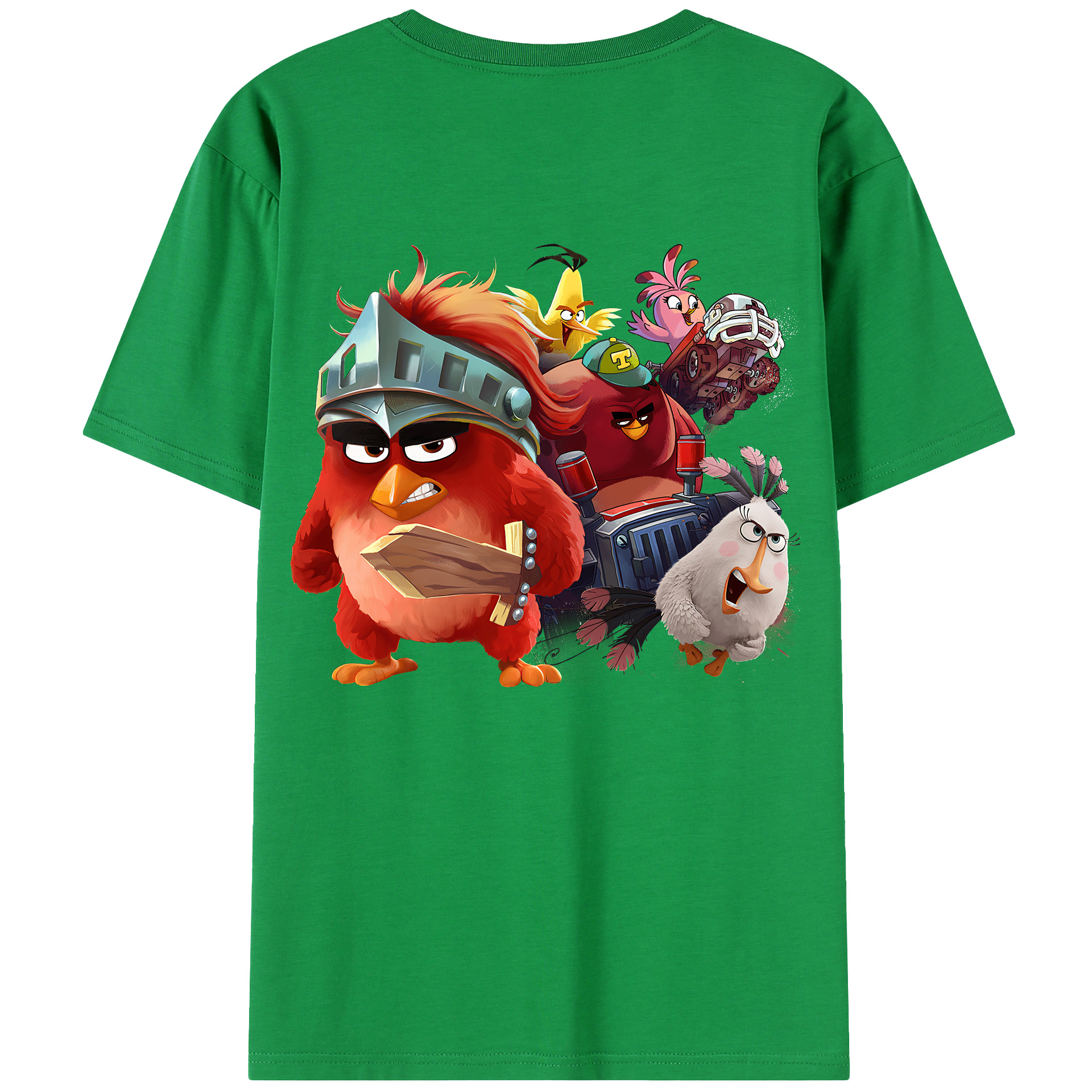 （画像用） Angry Birds アングリーバード 綿100％半袖Tシャツ（背面プリント）