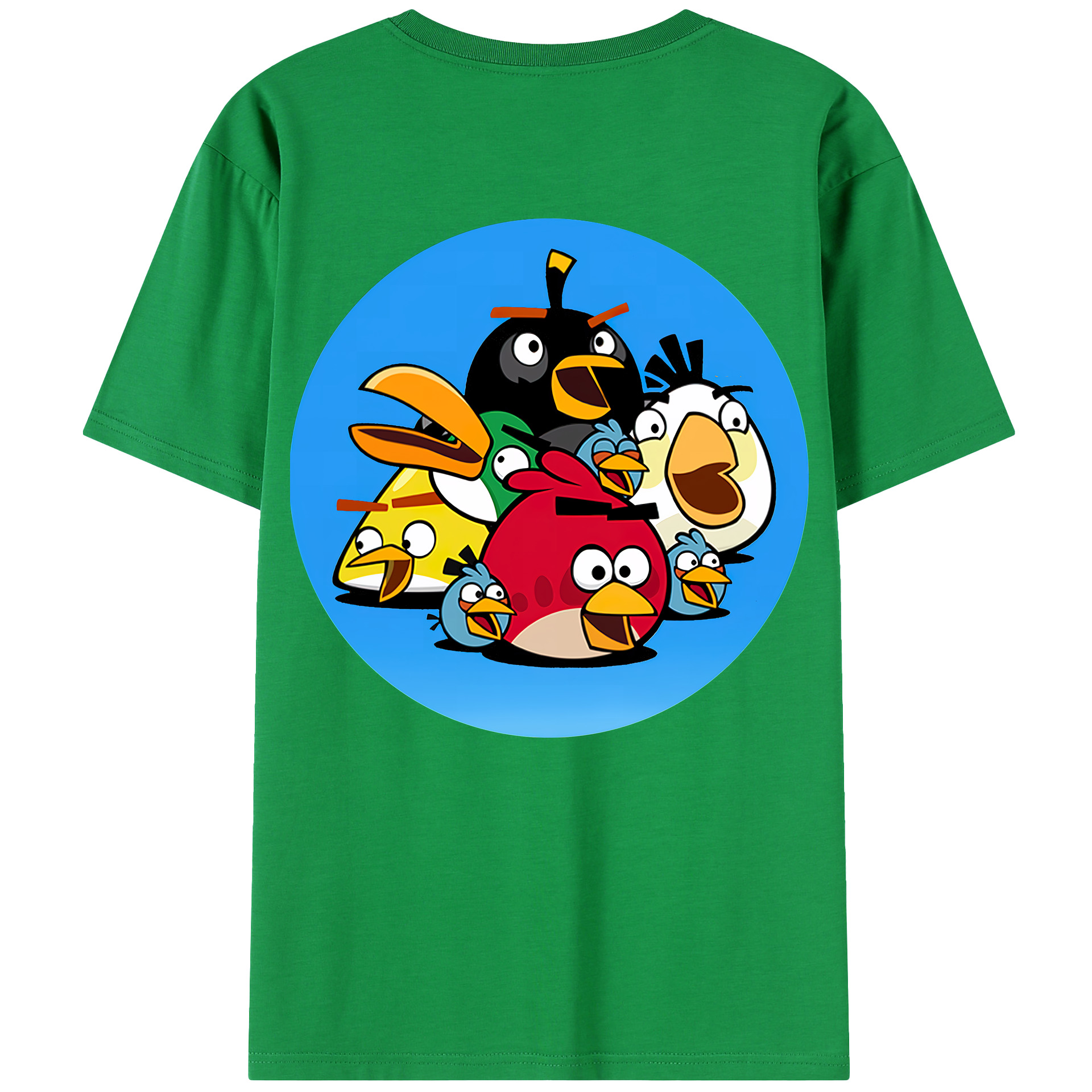 （画像用） Angry Birds アングリーバード 綿100％半袖Tシャツ（背面プリント）