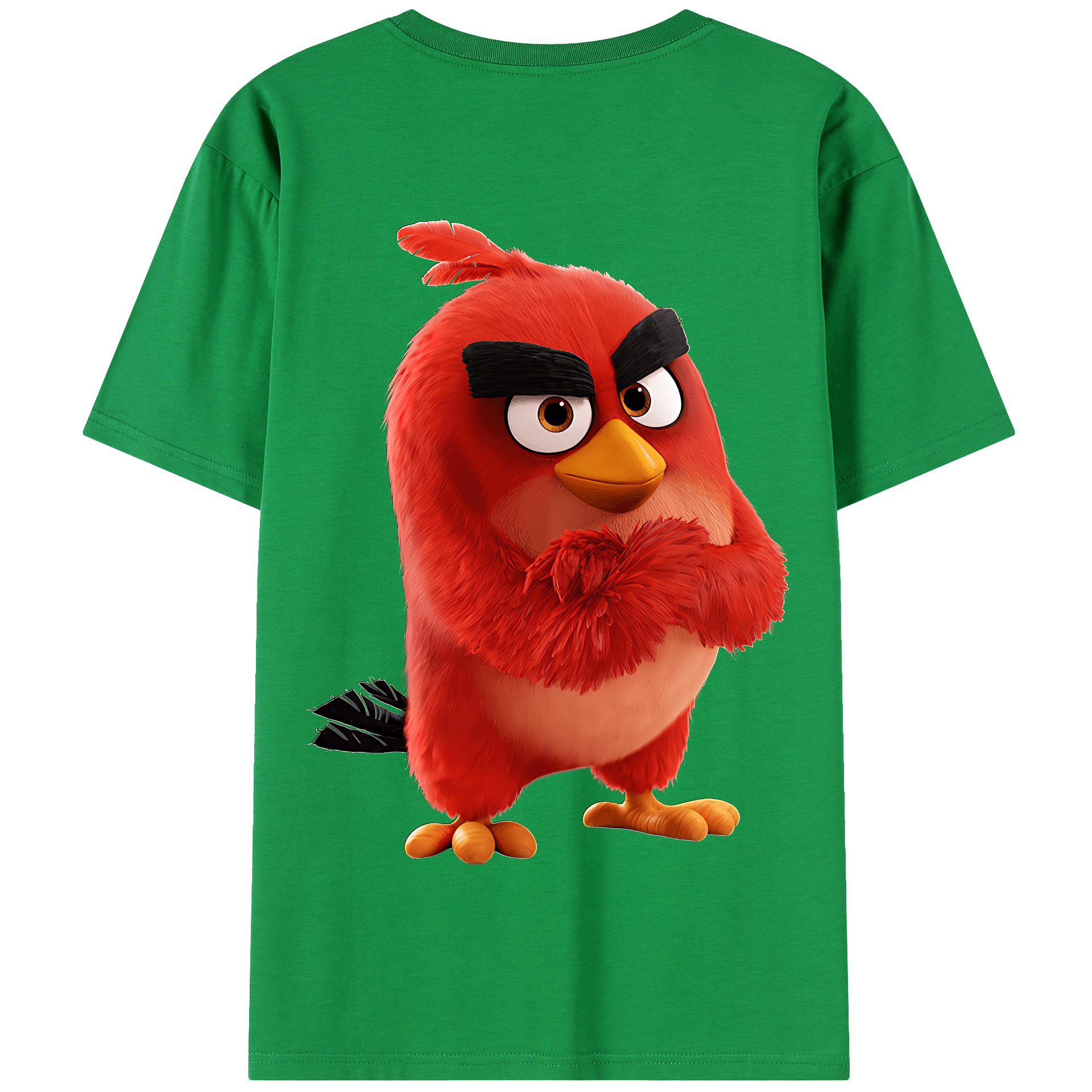 （画像用） Angry Birds アングリーバード 綿100％半袖Tシャツ（背面プリント）