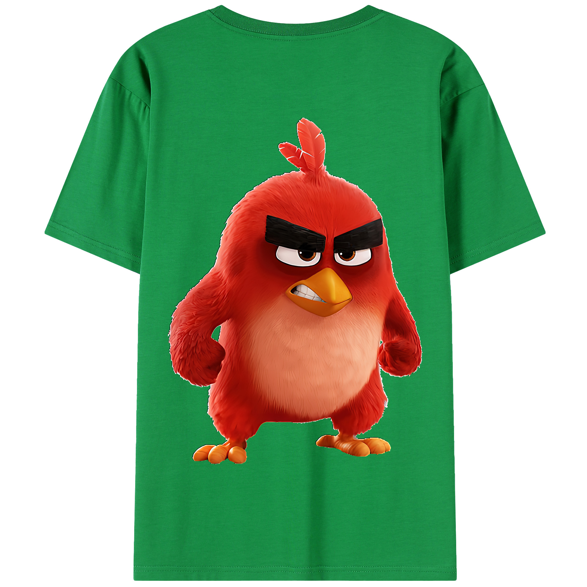 （画像用） Angry Birds アングリーバード 綿100％半袖Tシャツ（背面プリント）