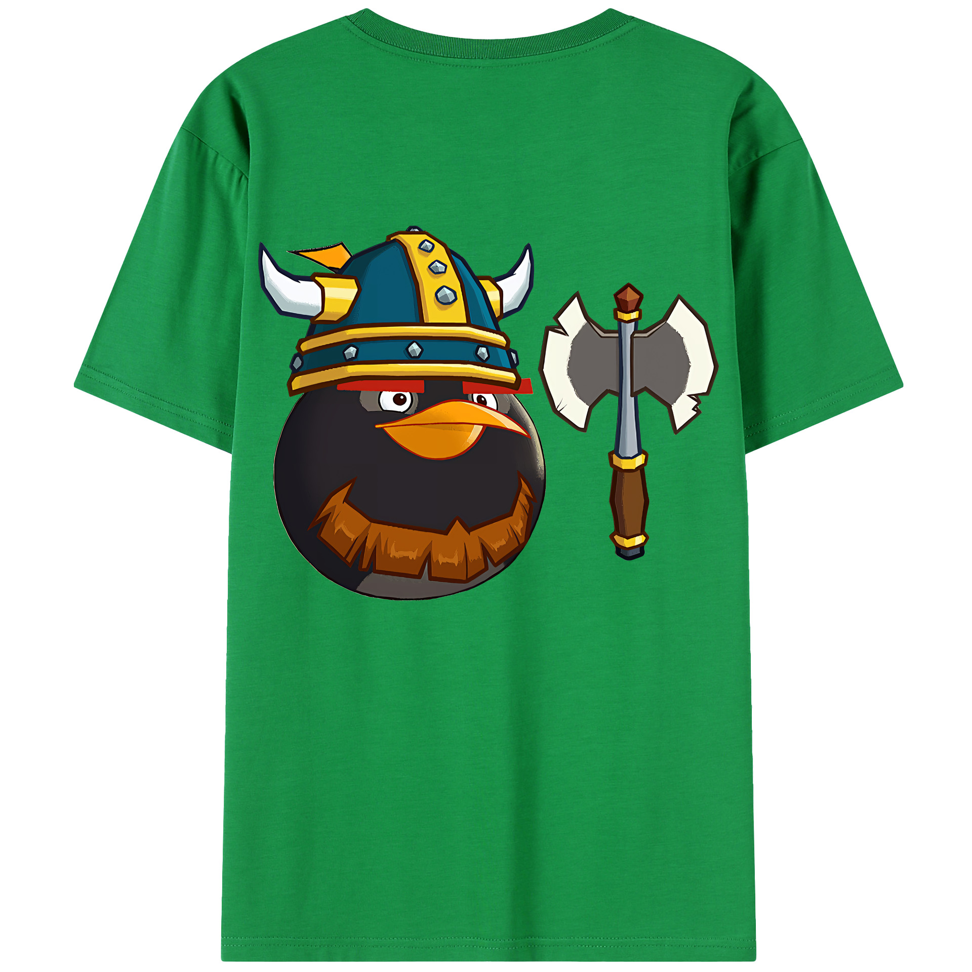 （画像用） Angry Birds アングリーバード 綿100％半袖Tシャツ（背面プリント）