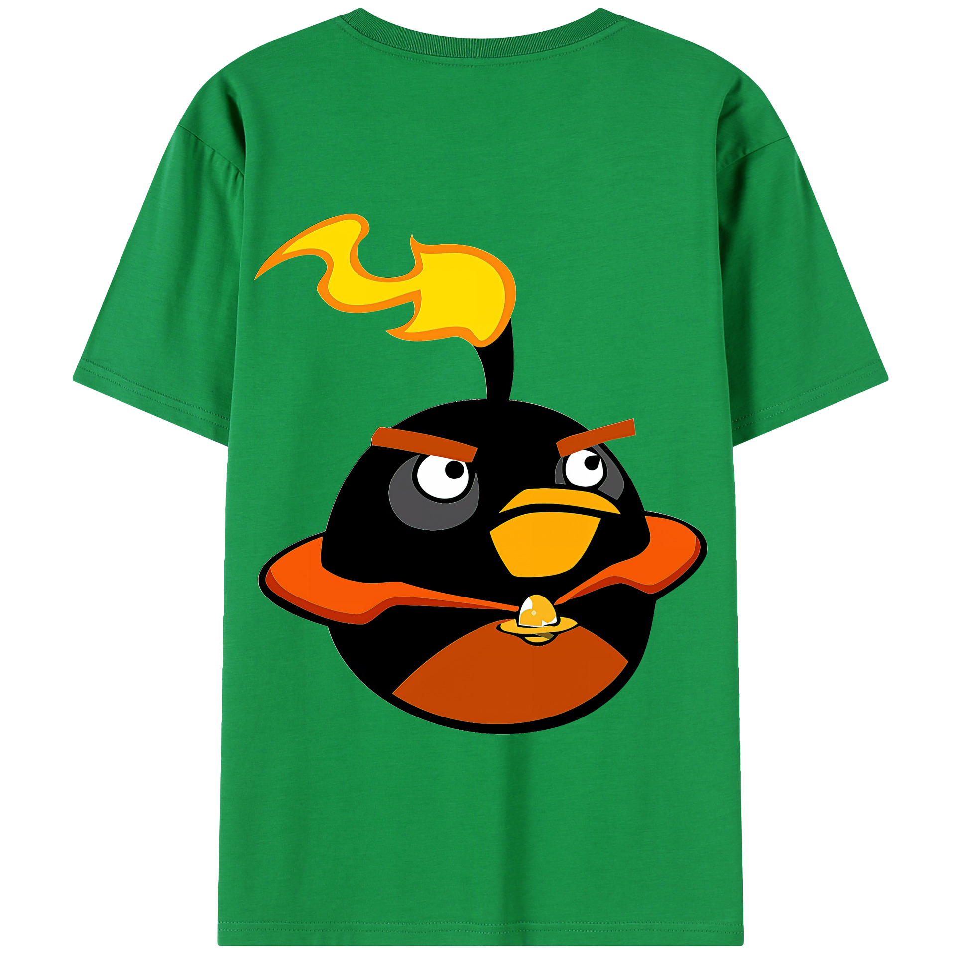 （画像用） Angry Birds アングリーバード 綿100％半袖Tシャツ（背面プリント）