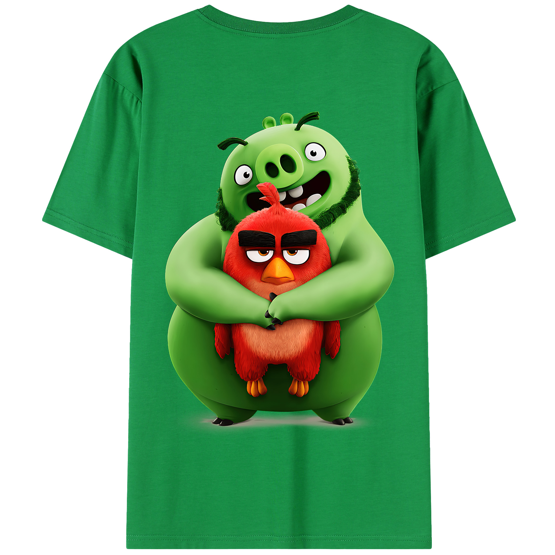 （画像用） Angry Birds アングリーバード 綿100％半袖Tシャツ（背面プリント）
