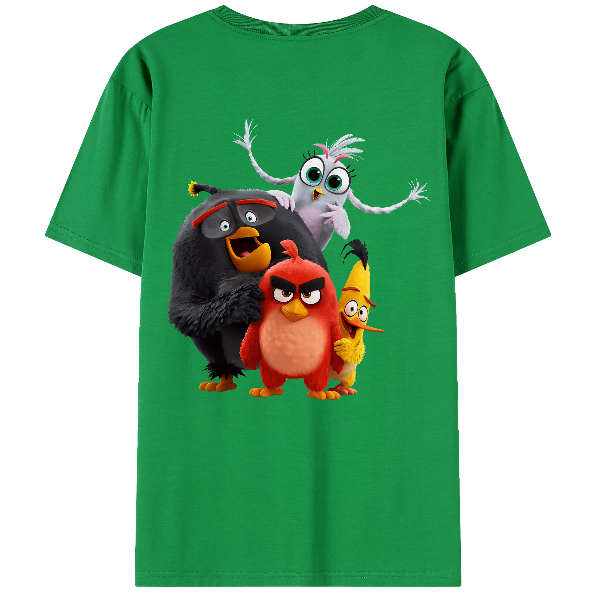 （画像用） Angry Birds アングリーバード 綿100％半袖Tシャツ（背面プリント）