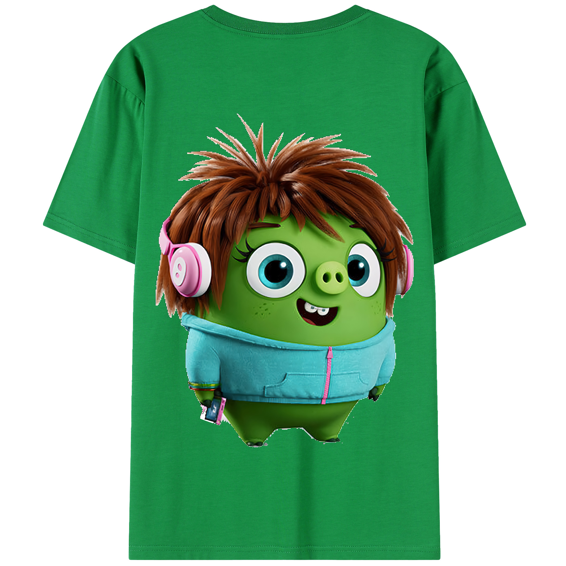 （画像用） Angry Birds アングリーバード 綿100％半袖Tシャツ（背面プリント）