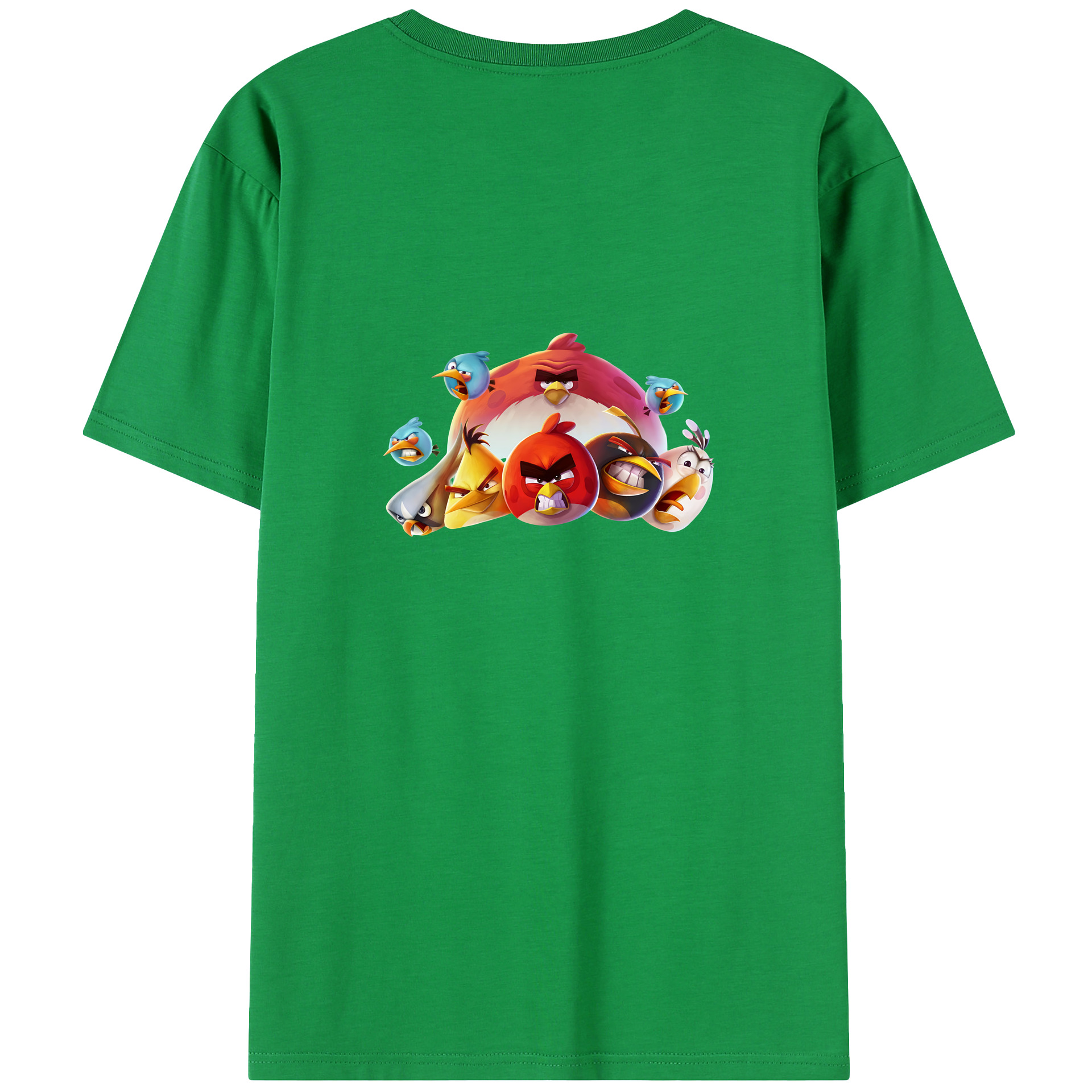 （画像用） Angry Birds アングリーバード 綿100％半袖Tシャツ（背面プリント）