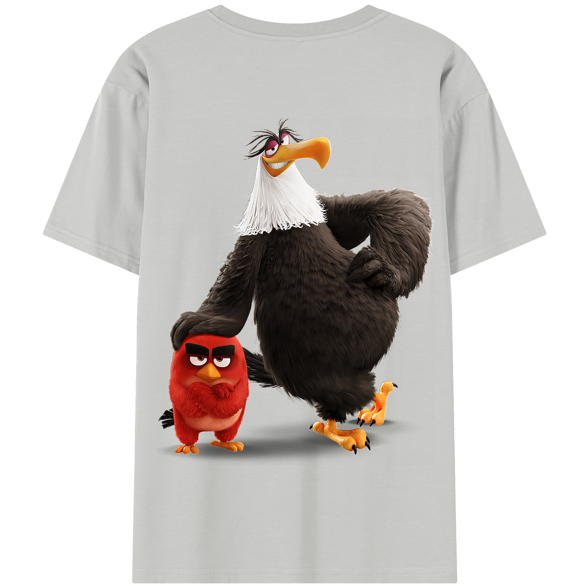 （画像用） Angry Birds アングリーバード 綿100％半袖Tシャツ（背面プリント）