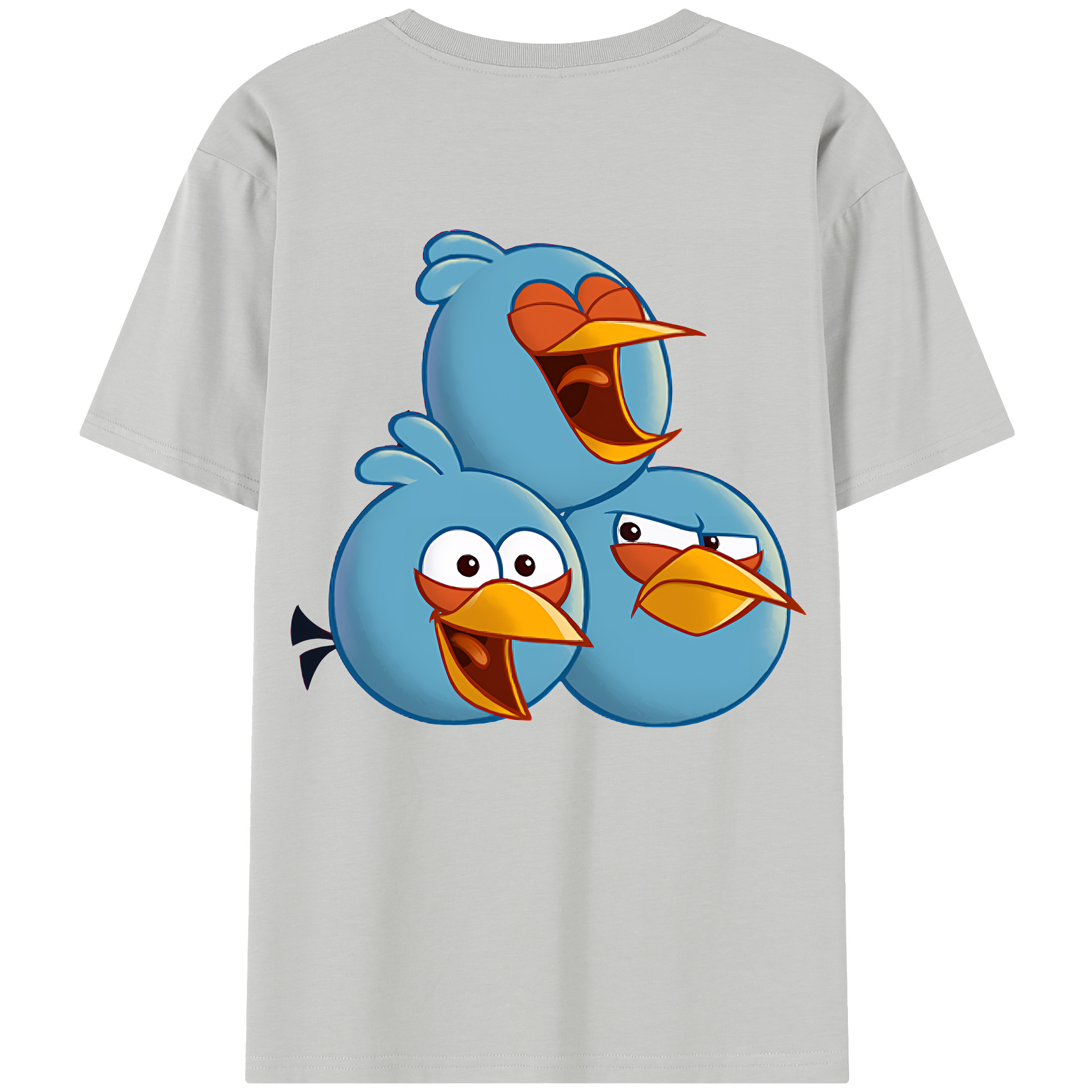 （画像用） Angry Birds アングリーバード 綿100％半袖Tシャツ（背面プリント）