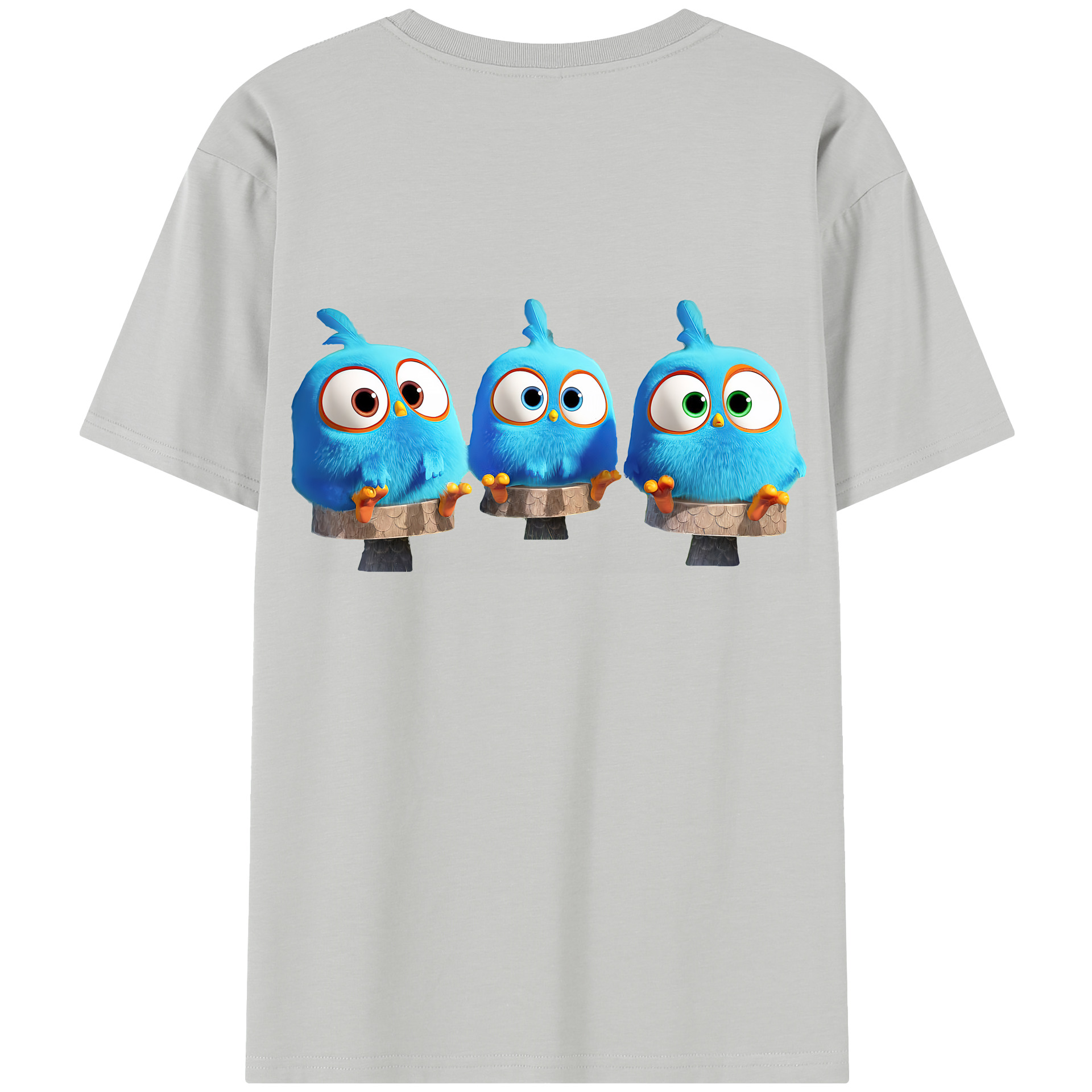 （画像用） Angry Birds アングリーバード 綿100％半袖Tシャツ（背面プリント）