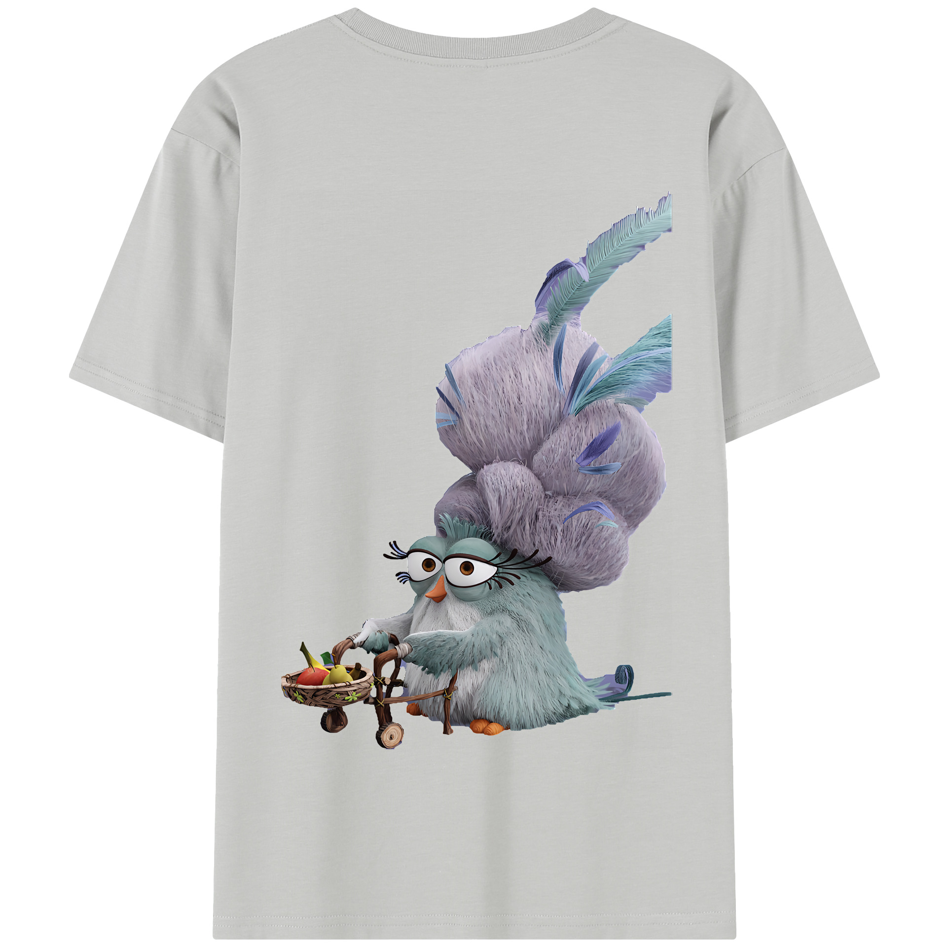 （画像用） Angry Birds アングリーバード 綿100％半袖Tシャツ（背面プリント）