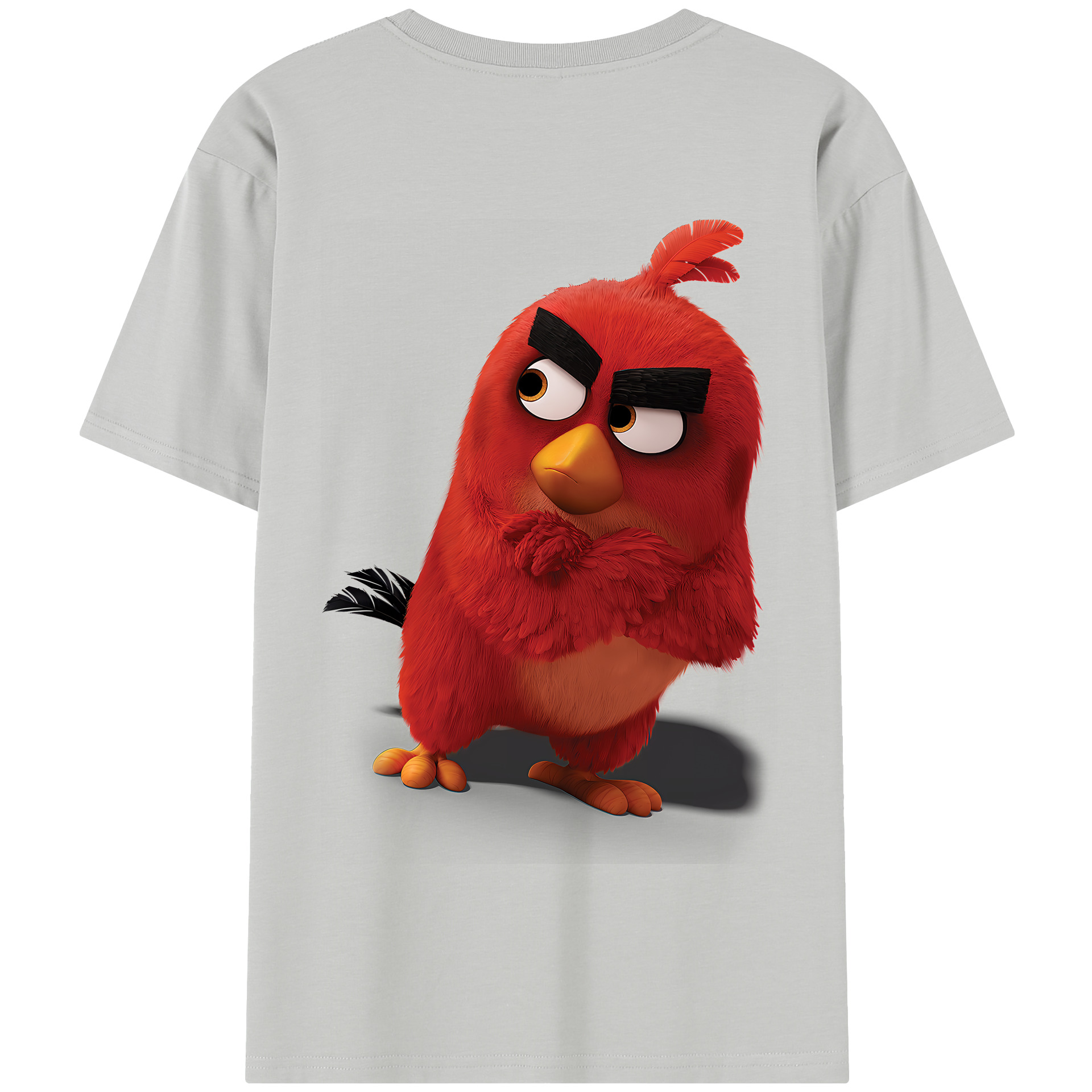 （画像用） Angry Birds アングリーバード 綿100％半袖Tシャツ（背面プリント）