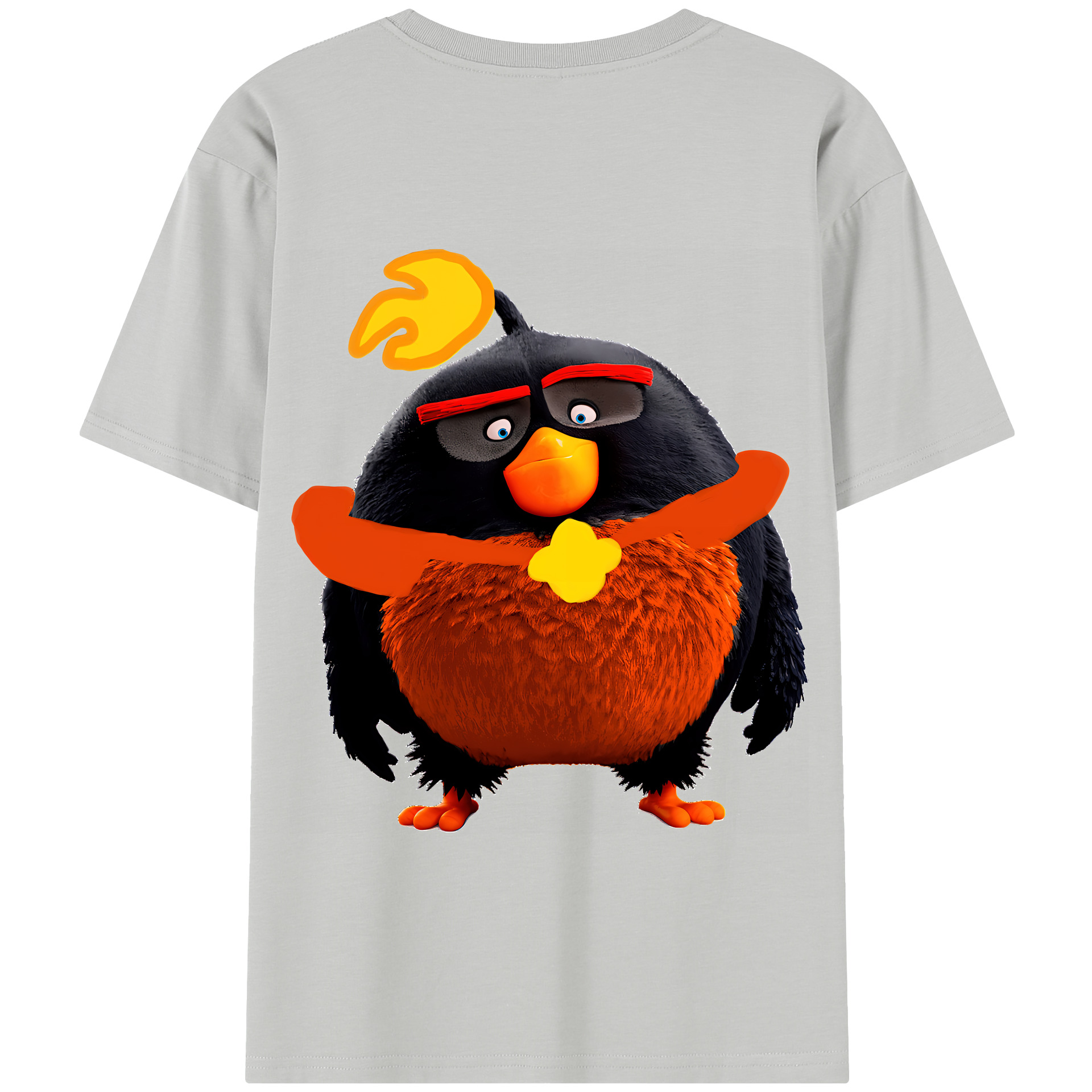 （画像用） Angry Birds アングリーバード 綿100％半袖Tシャツ（背面プリント）