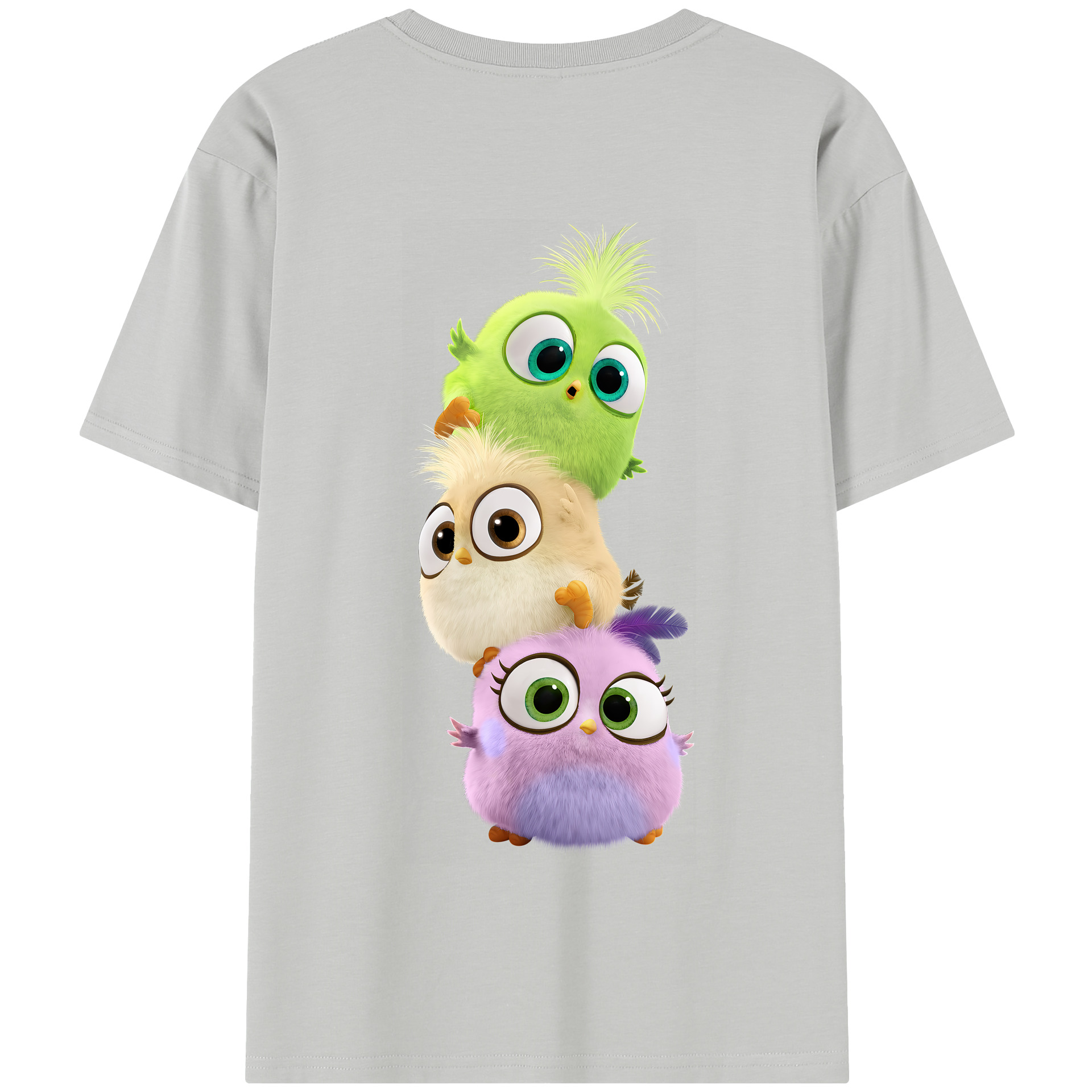 （画像用） Angry Birds アングリーバード 綿100％半袖Tシャツ（背面プリント）