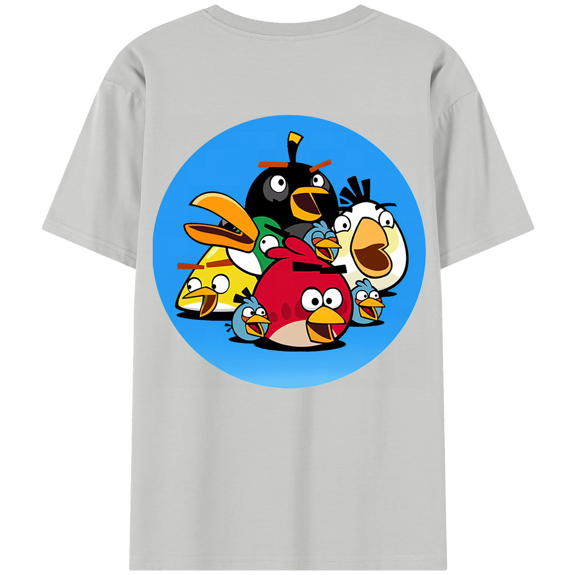 （画像用） Angry Birds アングリーバード 綿100％半袖Tシャツ（背面プリント）