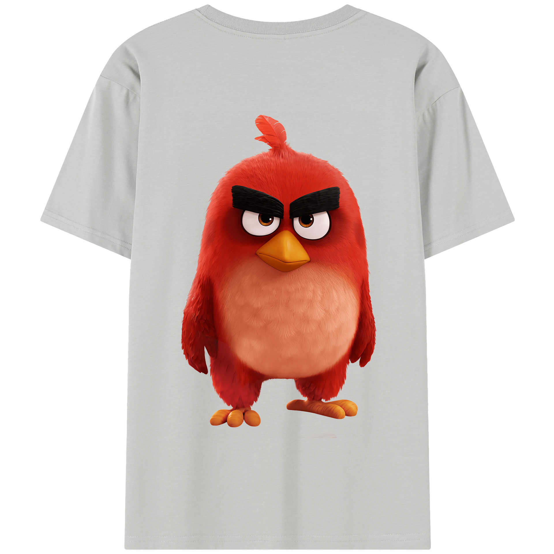 （画像用） Angry Birds アングリーバード 綿100％半袖Tシャツ（背面プリント）