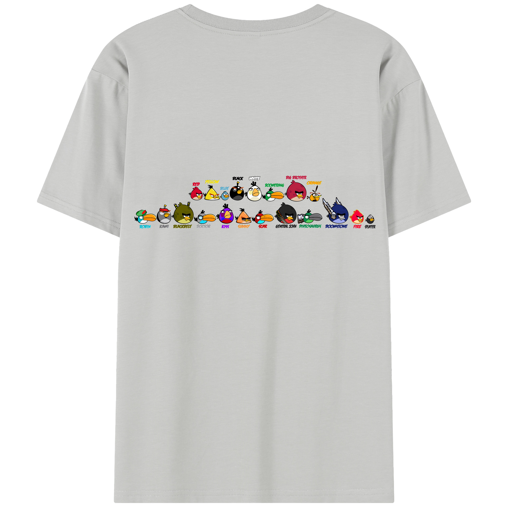 （画像用） Angry Birds アングリーバード 綿100％半袖Tシャツ（背面プリント）