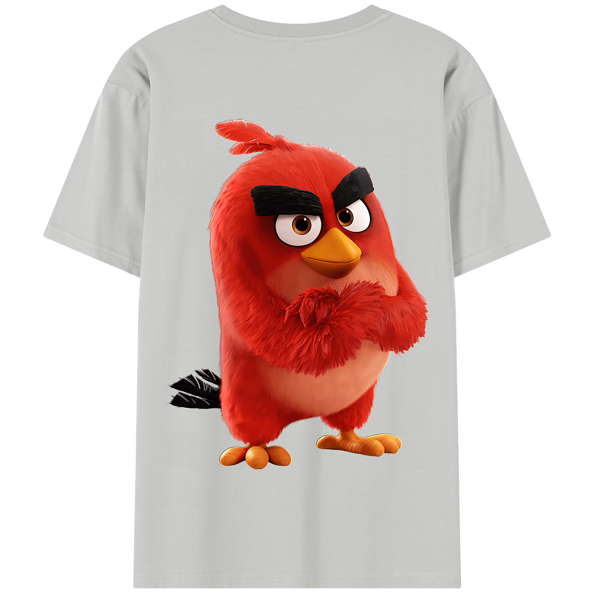 （画像用） Angry Birds アングリーバード 綿100％半袖Tシャツ（背面プリント）