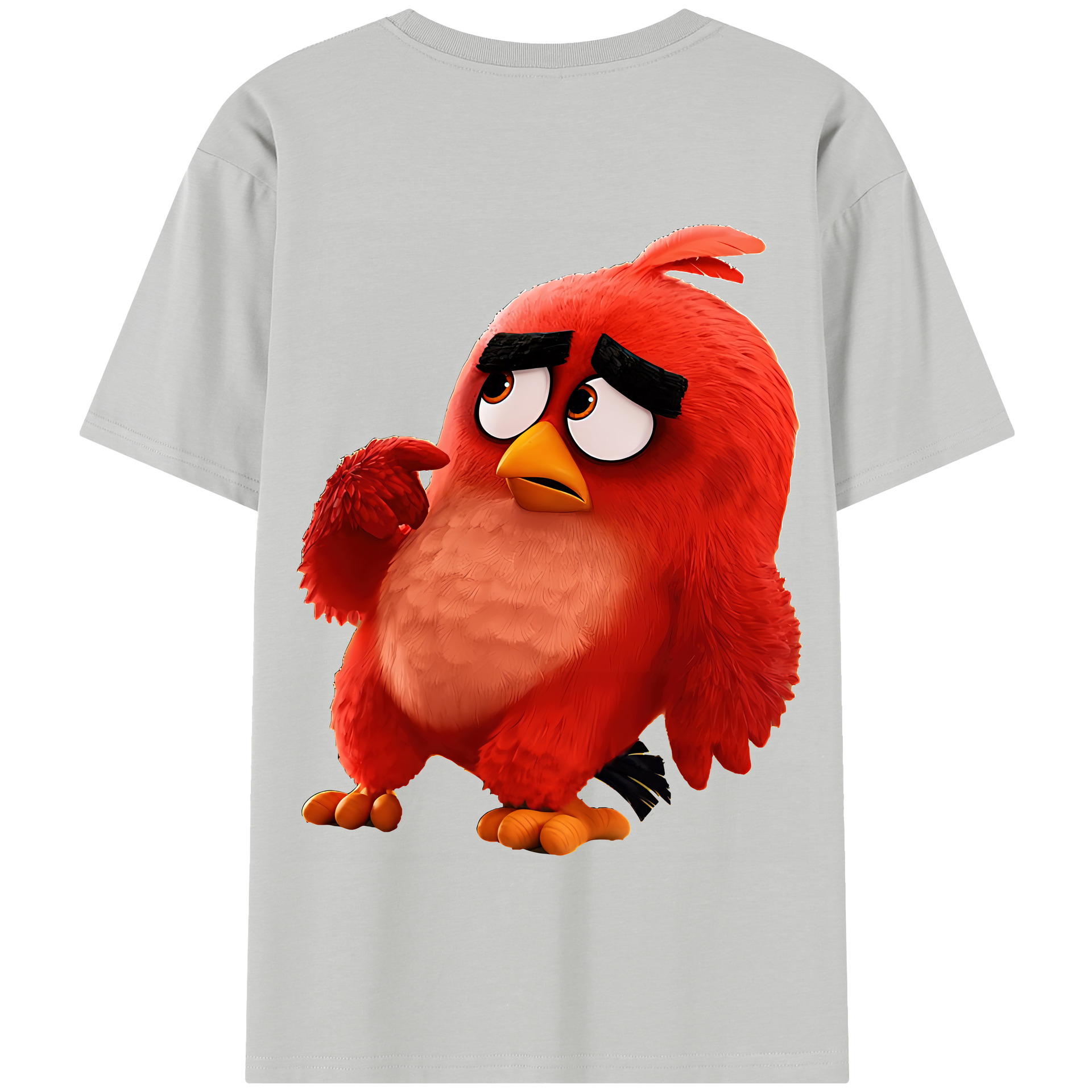 （画像用） Angry Birds アングリーバード 綿100％半袖Tシャツ（背面プリント）