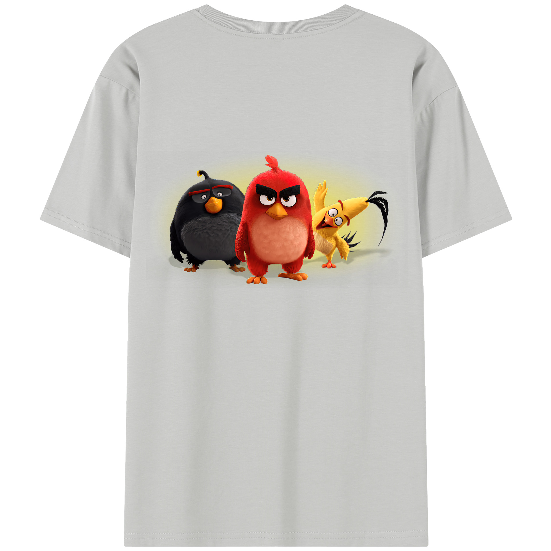 （画像用） Angry Birds アングリーバード 綿100％半袖Tシャツ（背面プリント）
