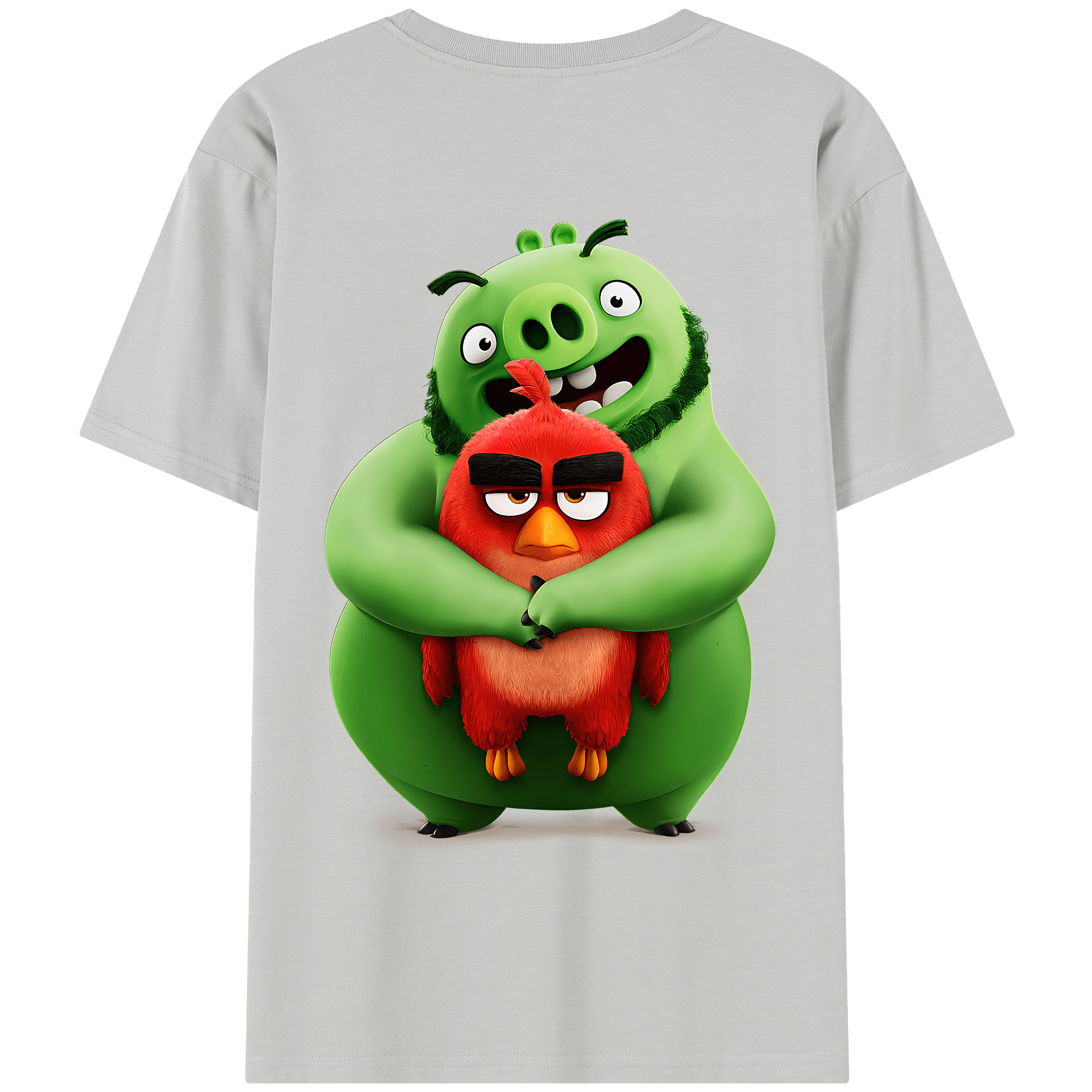（画像用） Angry Birds アングリーバード 綿100％半袖Tシャツ（背面プリント）
