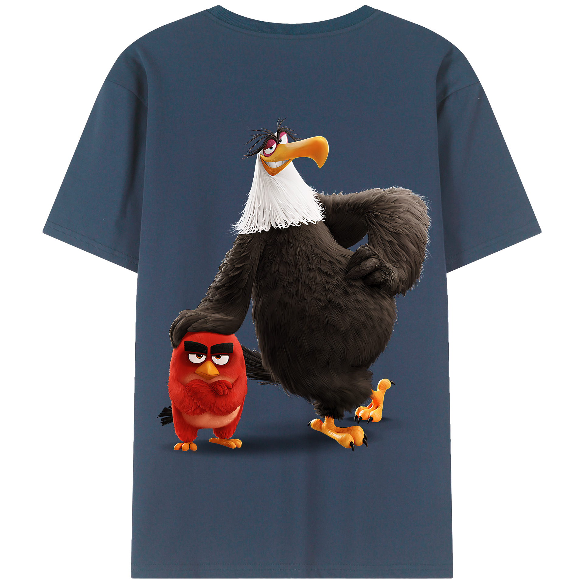（画像用） Angry Birds アングリーバード 綿100％半袖Tシャツ（背面プリント）