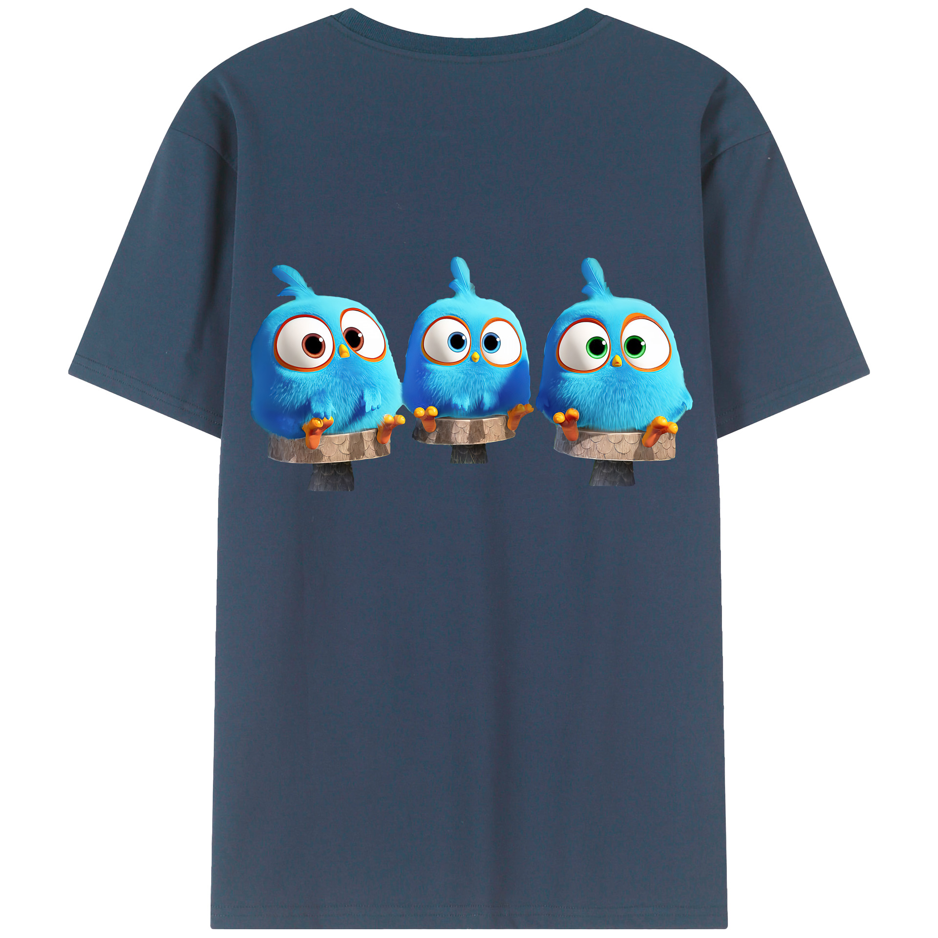 （画像用） Angry Birds アングリーバード 綿100％半袖Tシャツ（背面プリント）