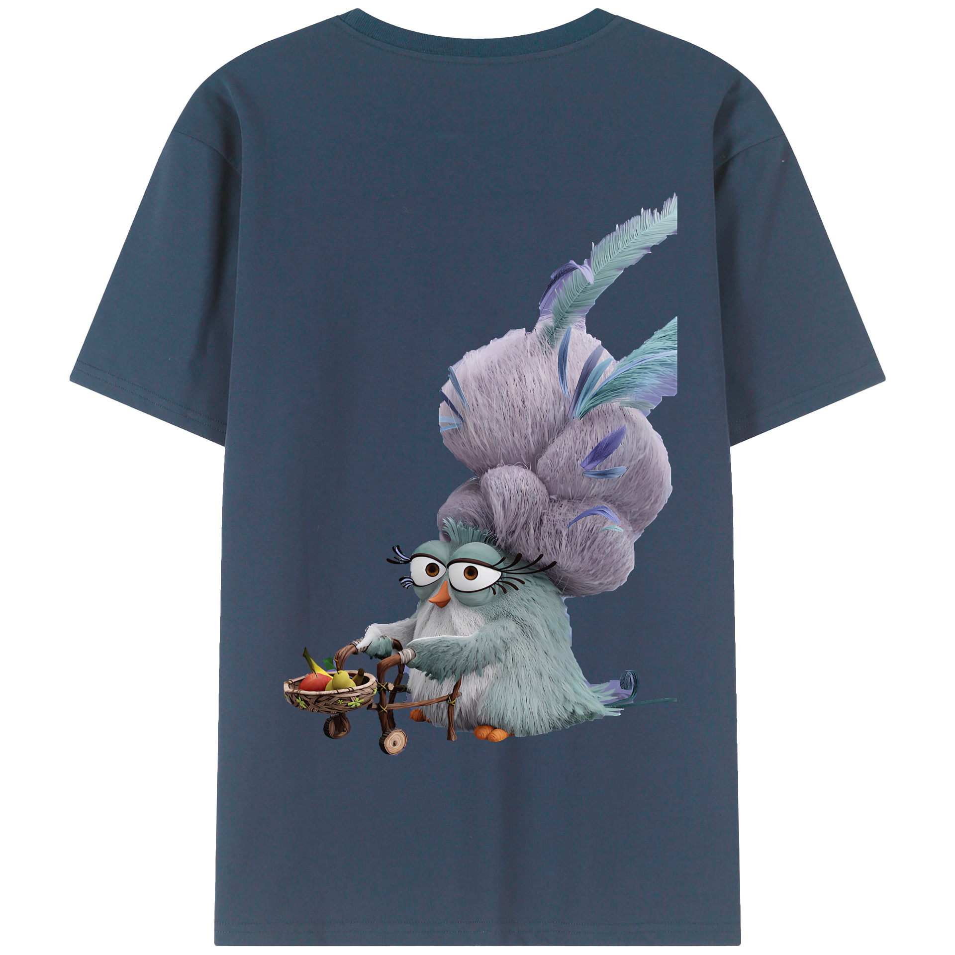 （画像用） Angry Birds アングリーバード 綿100％半袖Tシャツ（背面プリント）