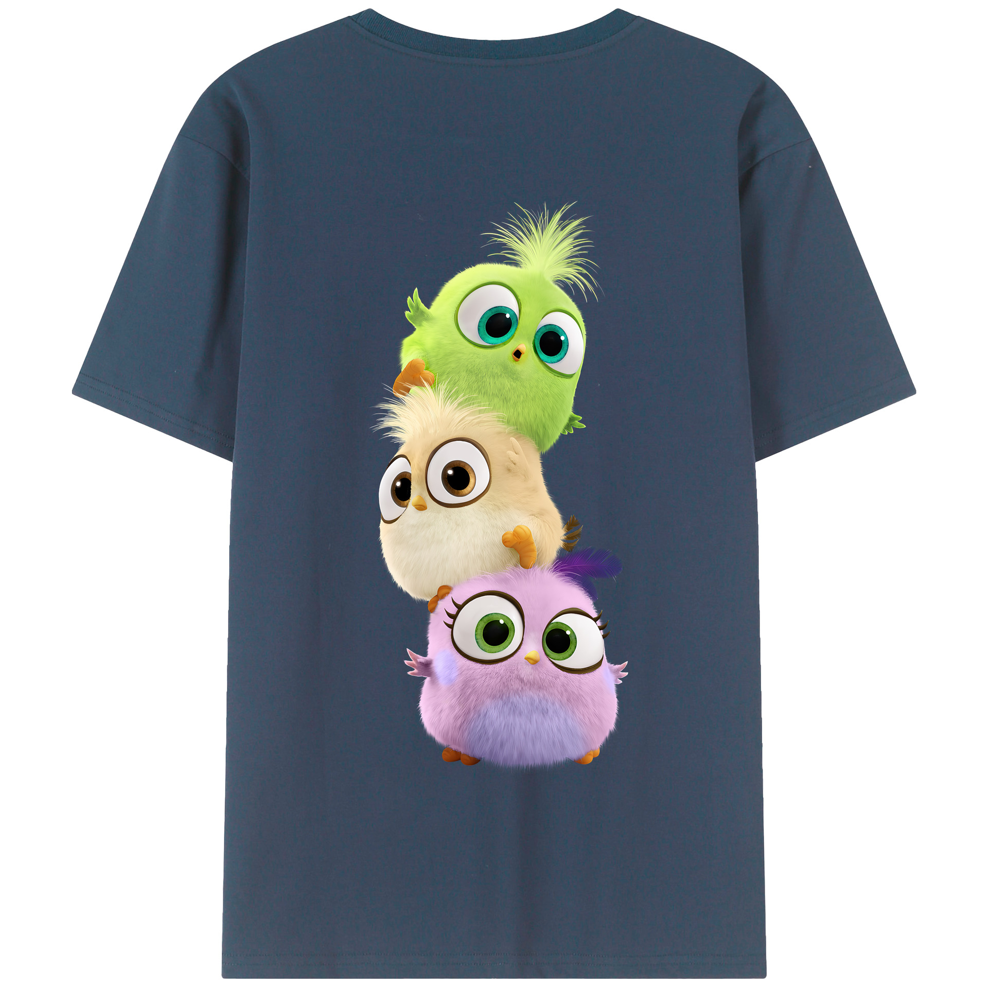 （画像用） Angry Birds アングリーバード 綿100％半袖Tシャツ（背面プリント）