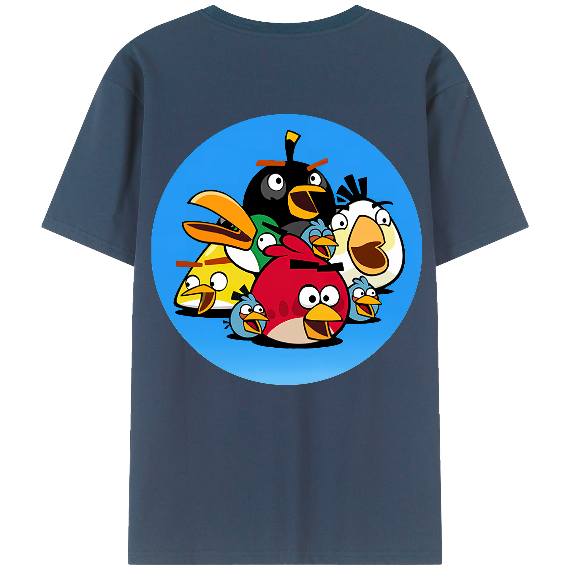 （画像用） Angry Birds アングリーバード 綿100％半袖Tシャツ（背面プリント）