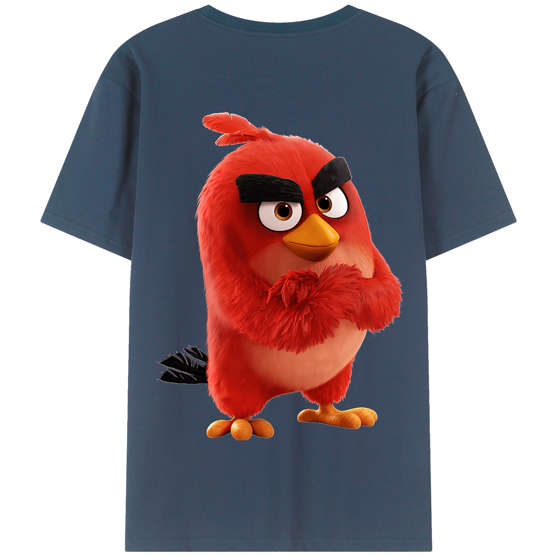 （画像用） Angry Birds アングリーバード 綿100％半袖Tシャツ（背面プリント）