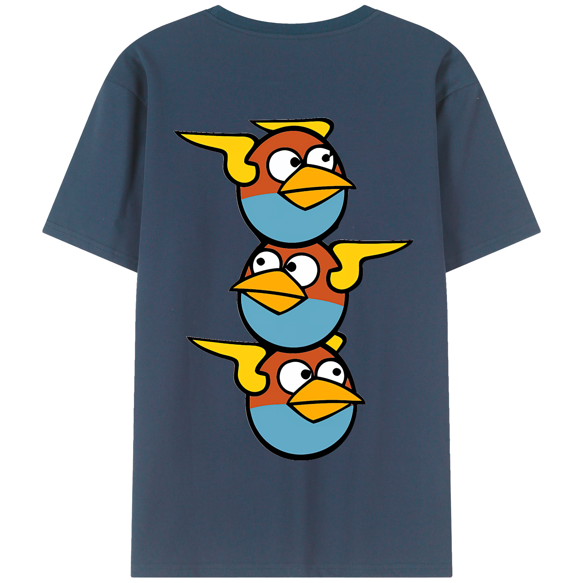 （画像用） Angry Birds アングリーバード 綿100％半袖Tシャツ（背面プリント）