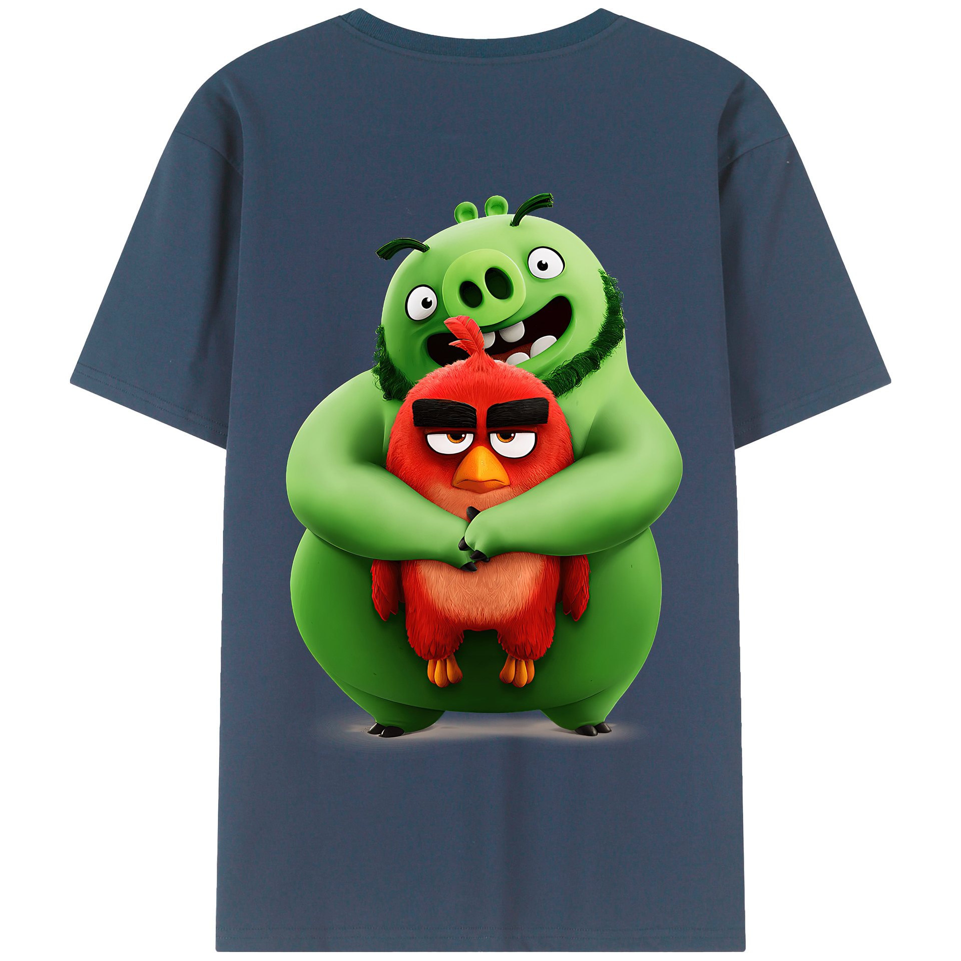 （画像用） Angry Birds アングリーバード 綿100％半袖Tシャツ（背面プリント）