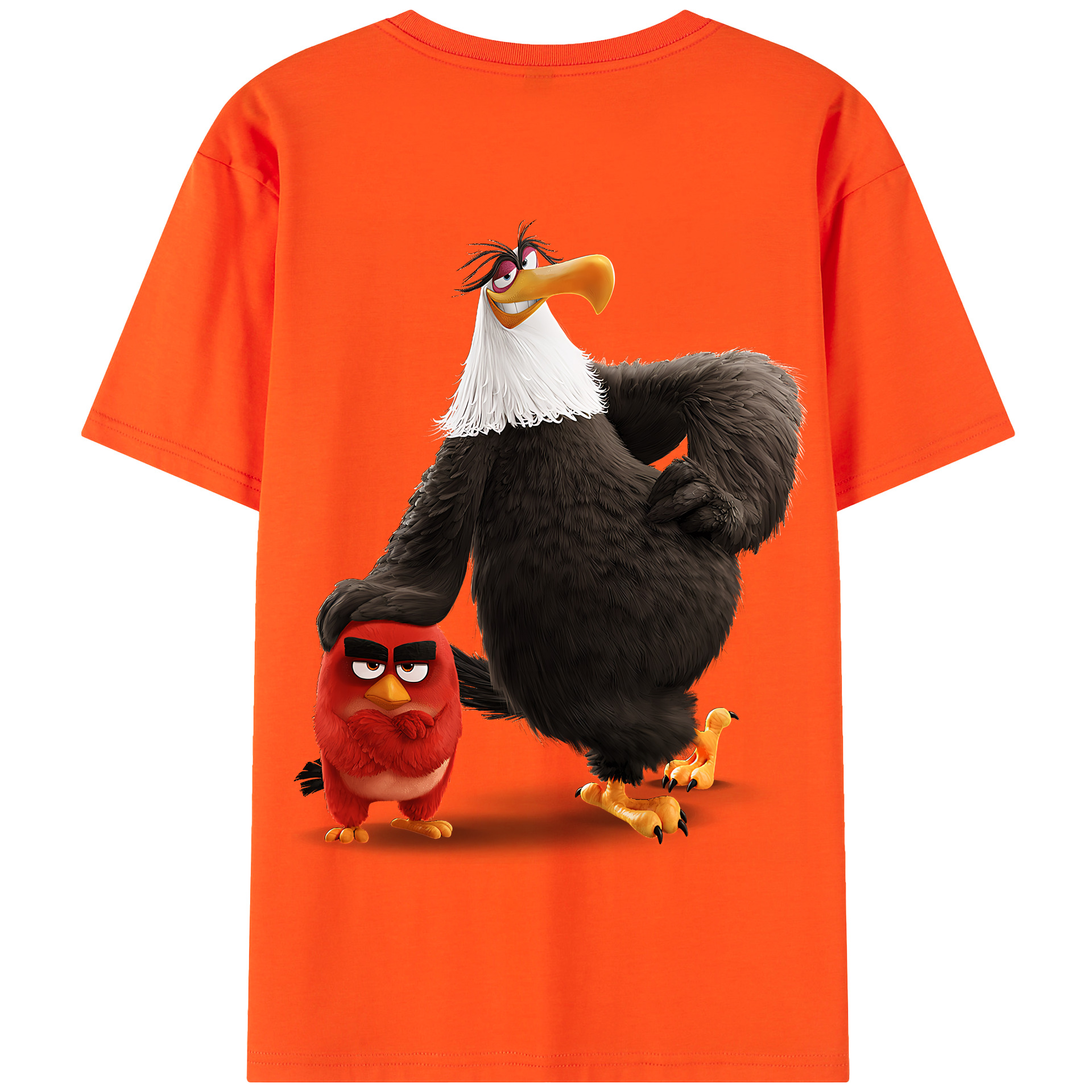 （画像用） Angry Birds アングリーバード 綿100％半袖Tシャツ（背面プリント）