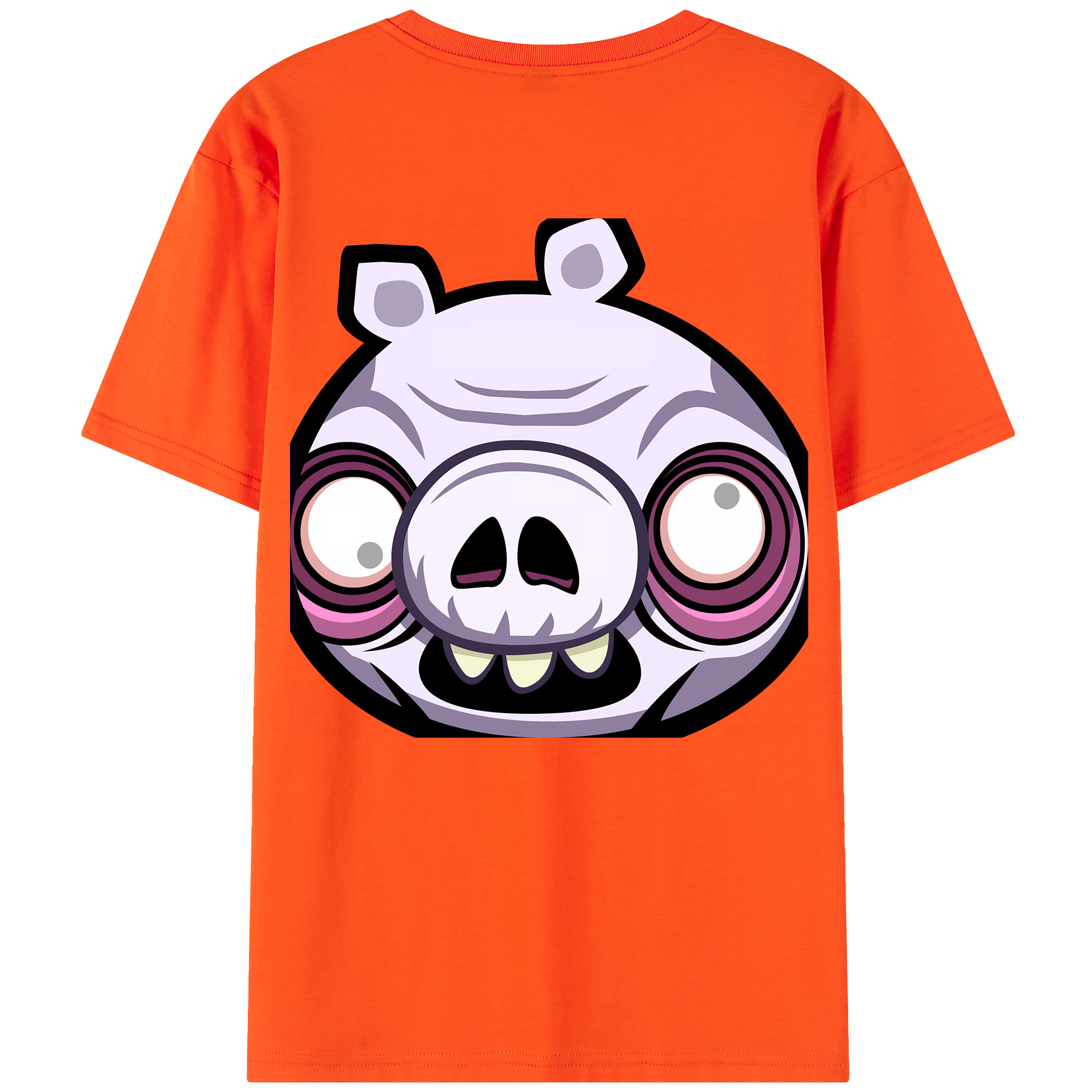 （画像用） Angry Birds アングリーバード 綿100％半袖Tシャツ（背面プリント）