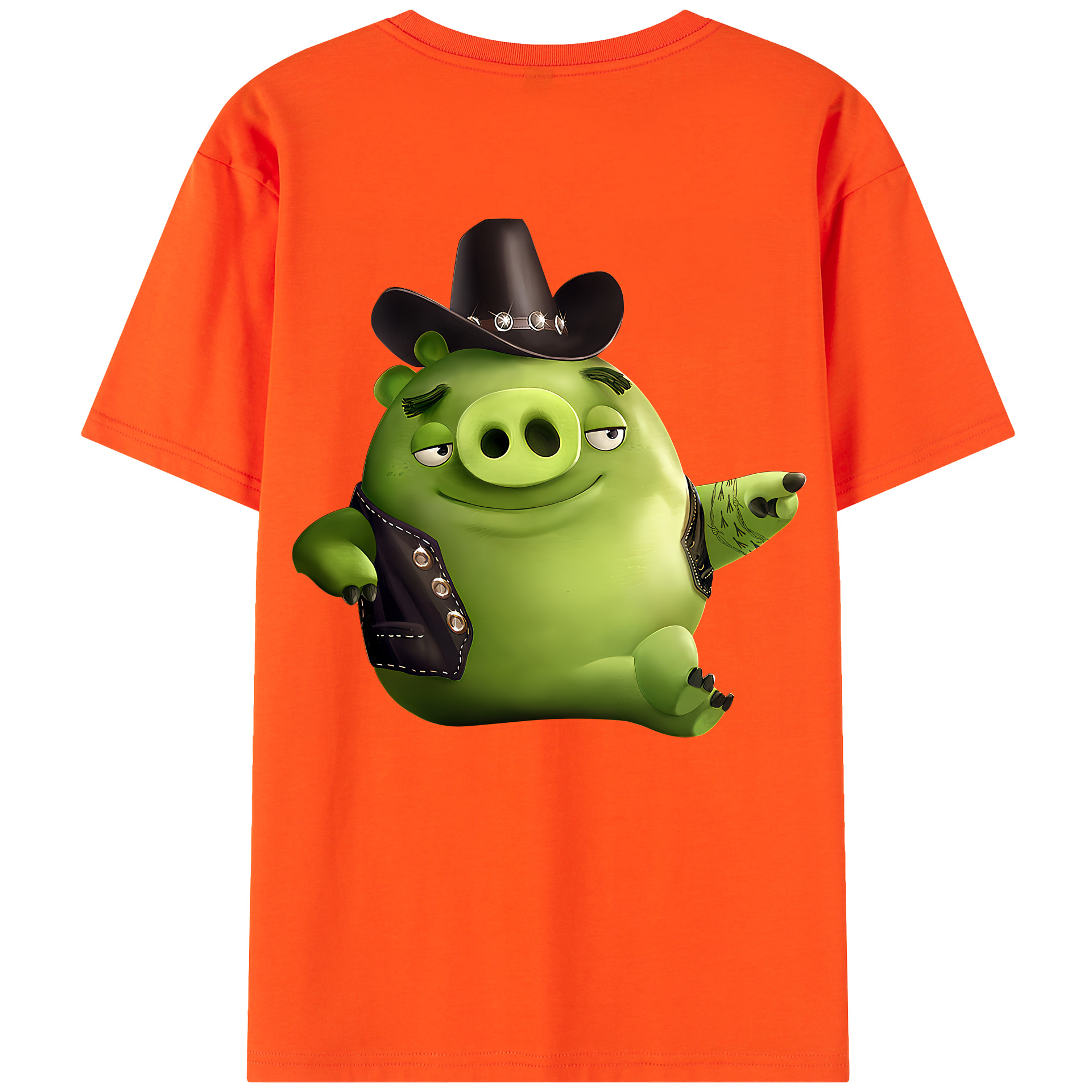 （画像用） Angry Birds アングリーバード 綿100％半袖Tシャツ（背面プリント）