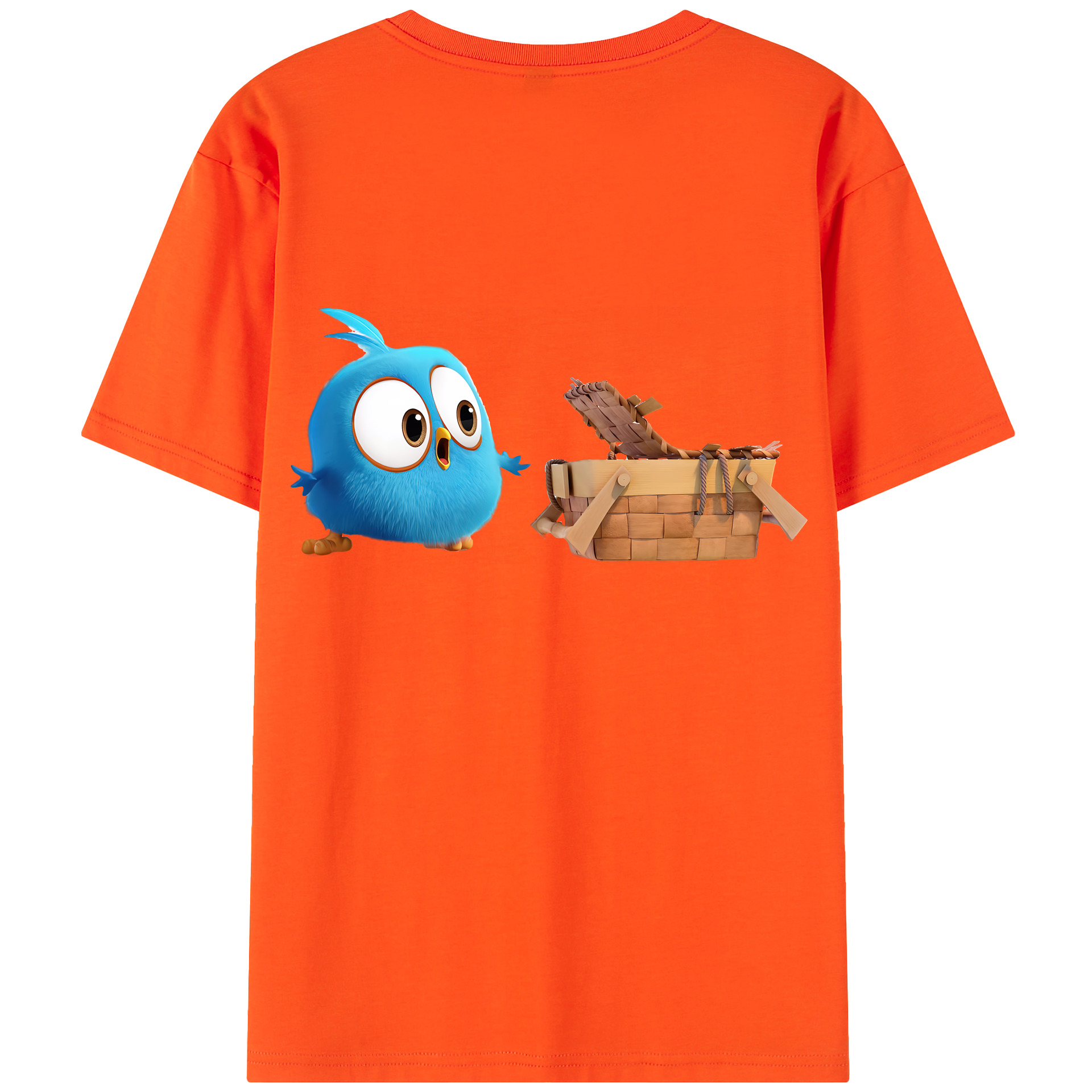 （画像用） Angry Birds アングリーバード 綿100％半袖Tシャツ（背面プリント）